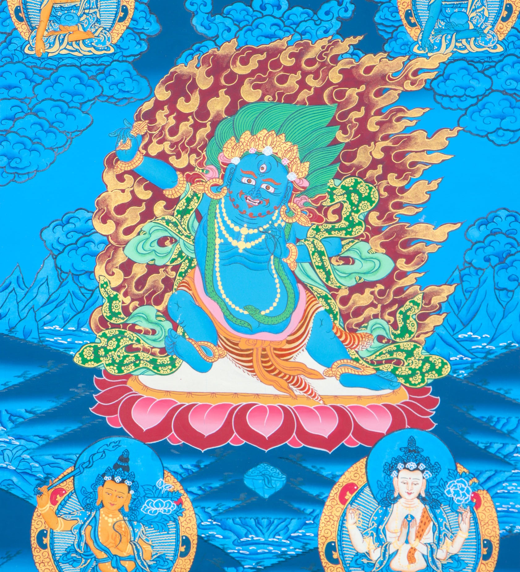 Vajrapani Thangka for removal of obstacles, spiritual strength, and protection.