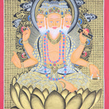 Hindu deity Brahma - The God of creation Thangka painting