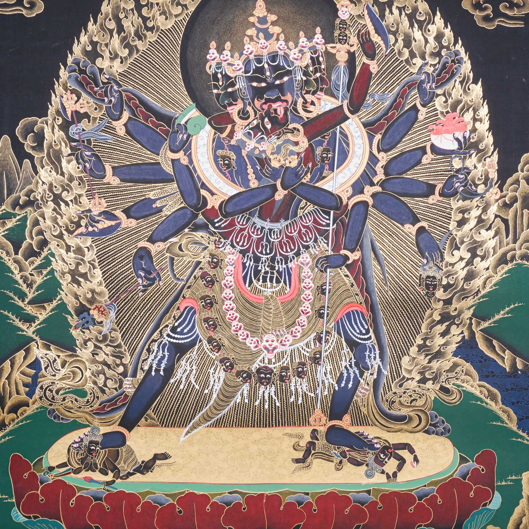 Chakrasambhara Shakti Thangka Painting for meditation and spirituality.