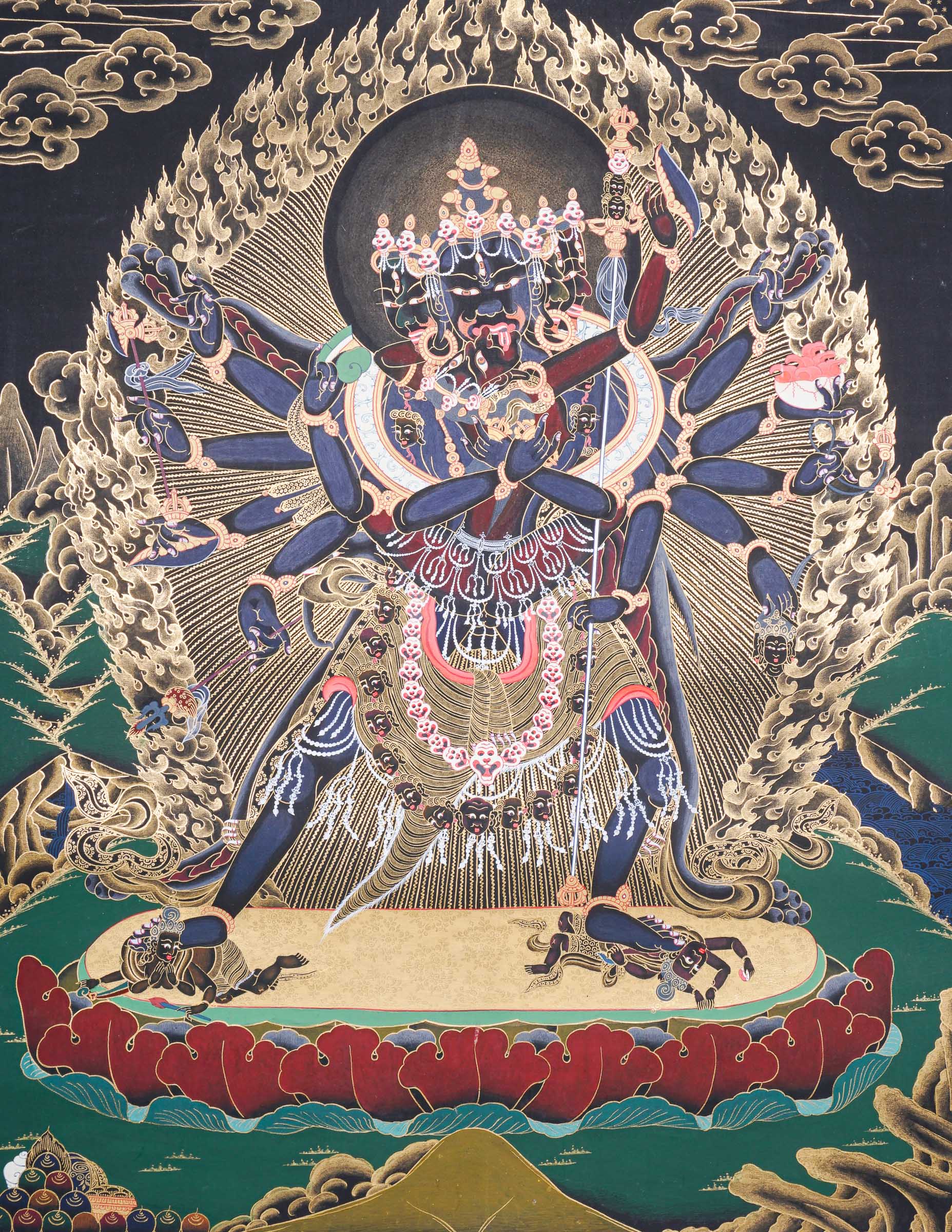 Chakrasambhara Shakti Thangka Painting for meditation and spirituality.