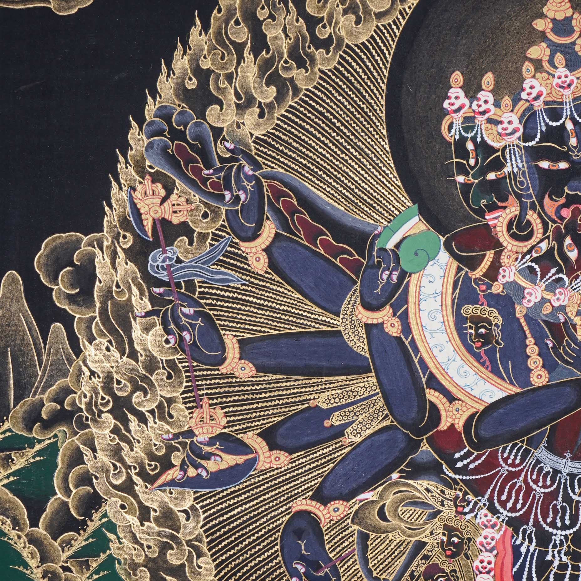 Chakrasambhara Shakti Thangka Painting for meditation and spirituality.