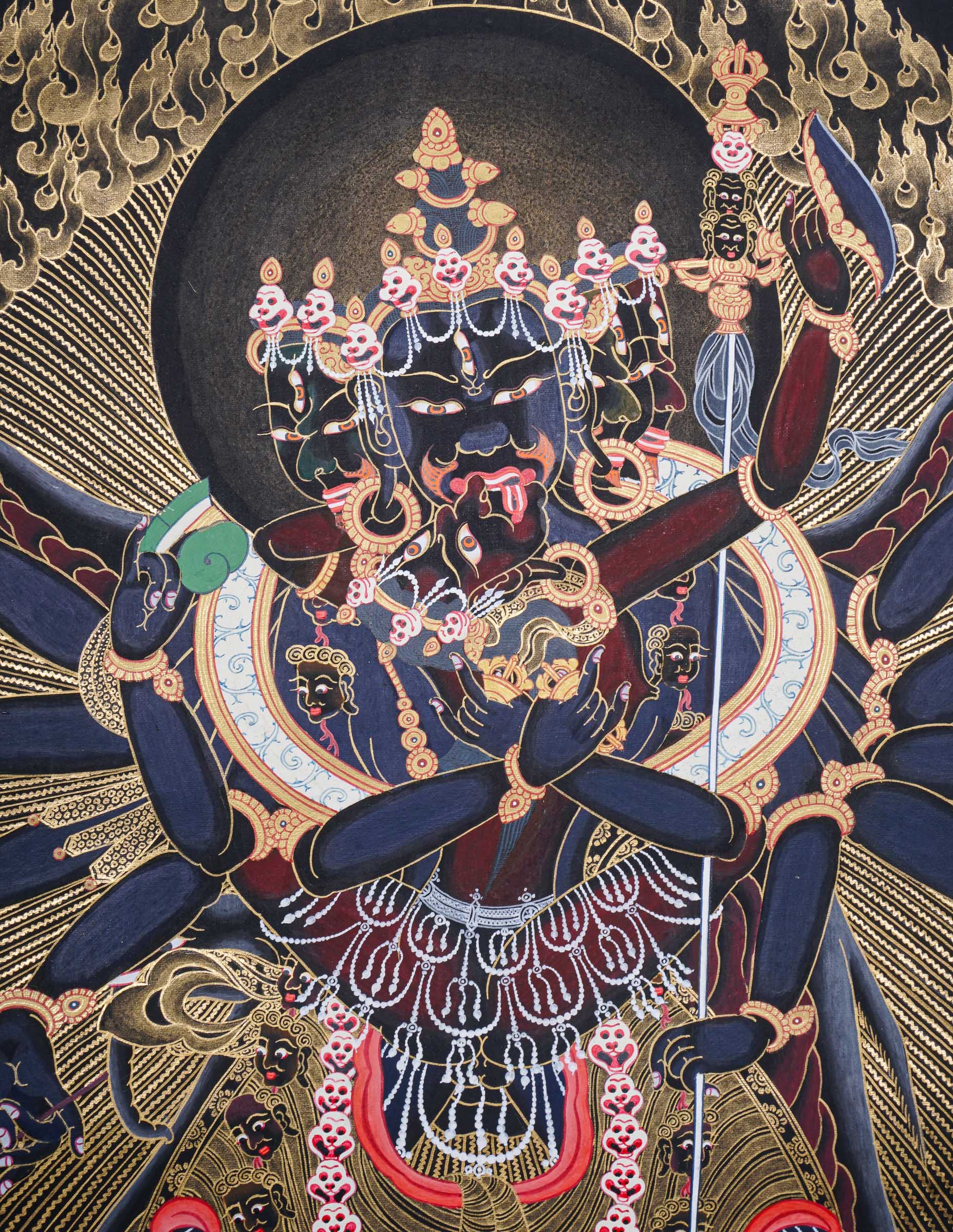 Chakrasambhara Shakti Thangka Painting for meditation and spirituality.