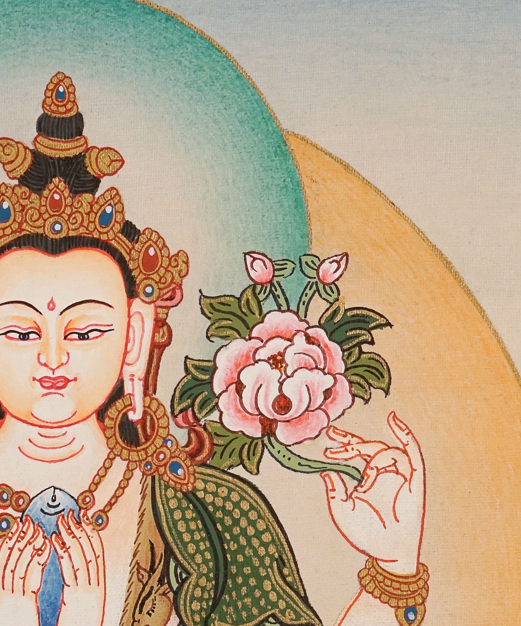 Chengresi Thangka Painting - Handpainted Tibetan Art