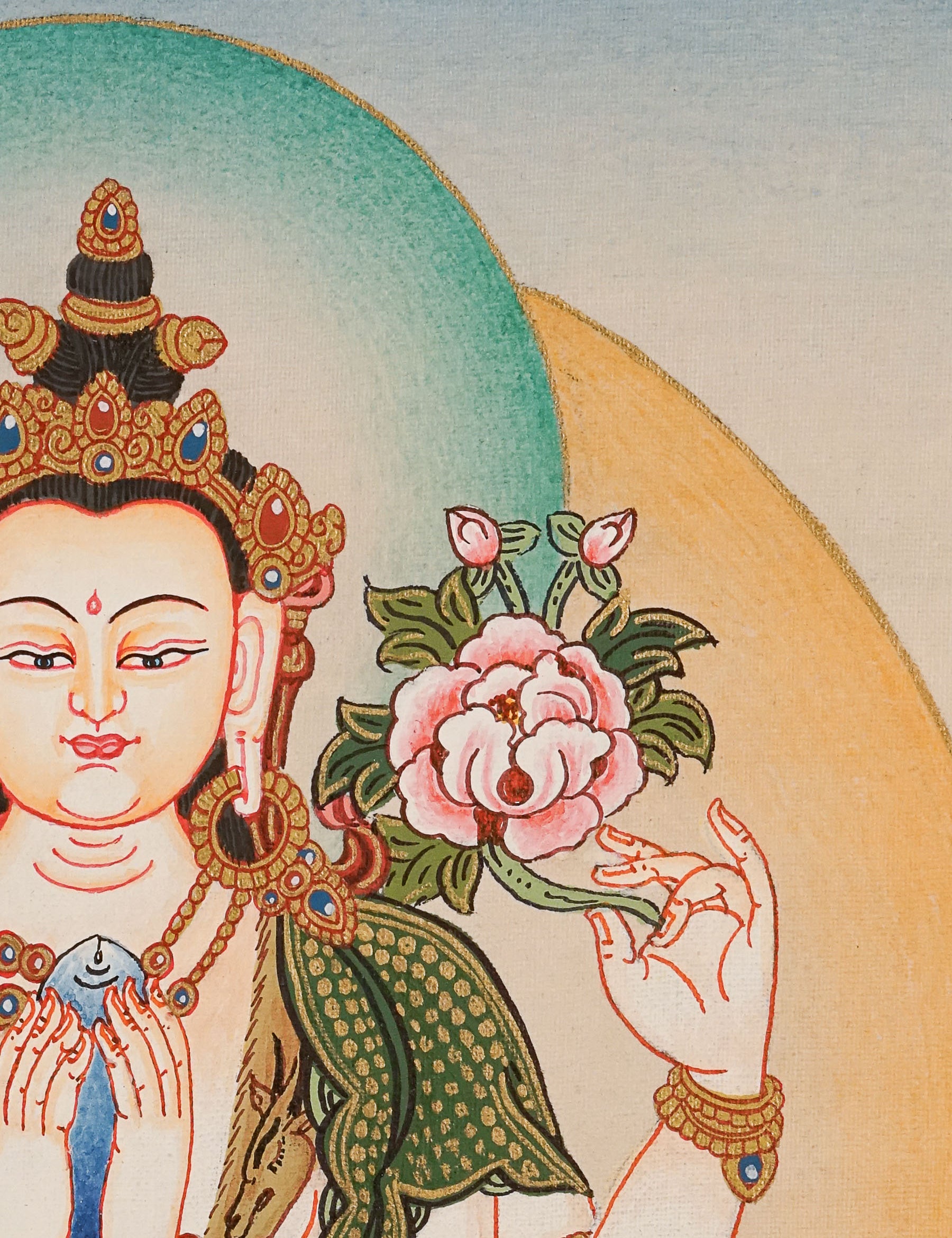 Chengresi Thangka Painting - Handpainted Tibetan Art