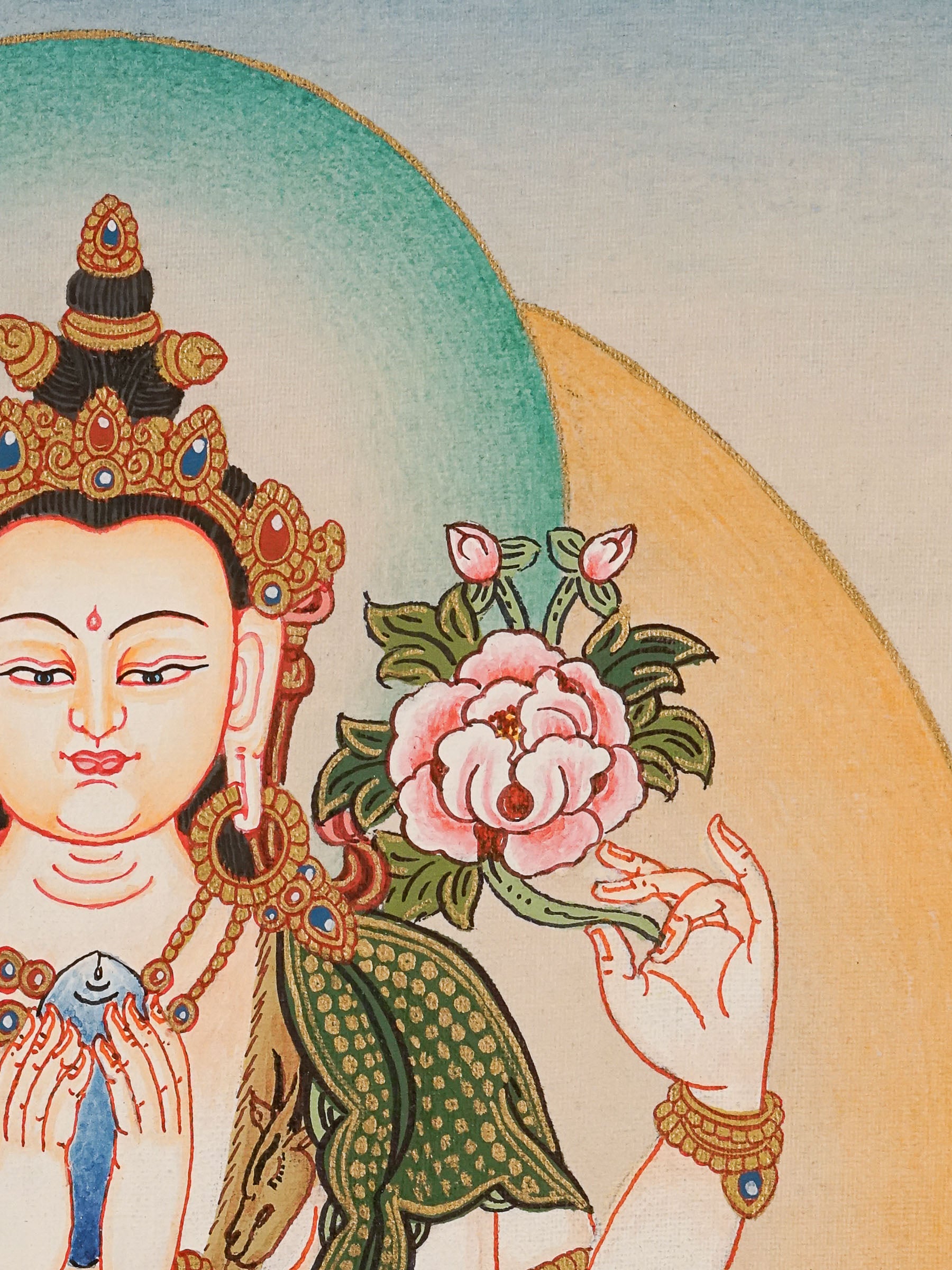 Chengresi Thangka Painting - Handpainted Tibetan Art