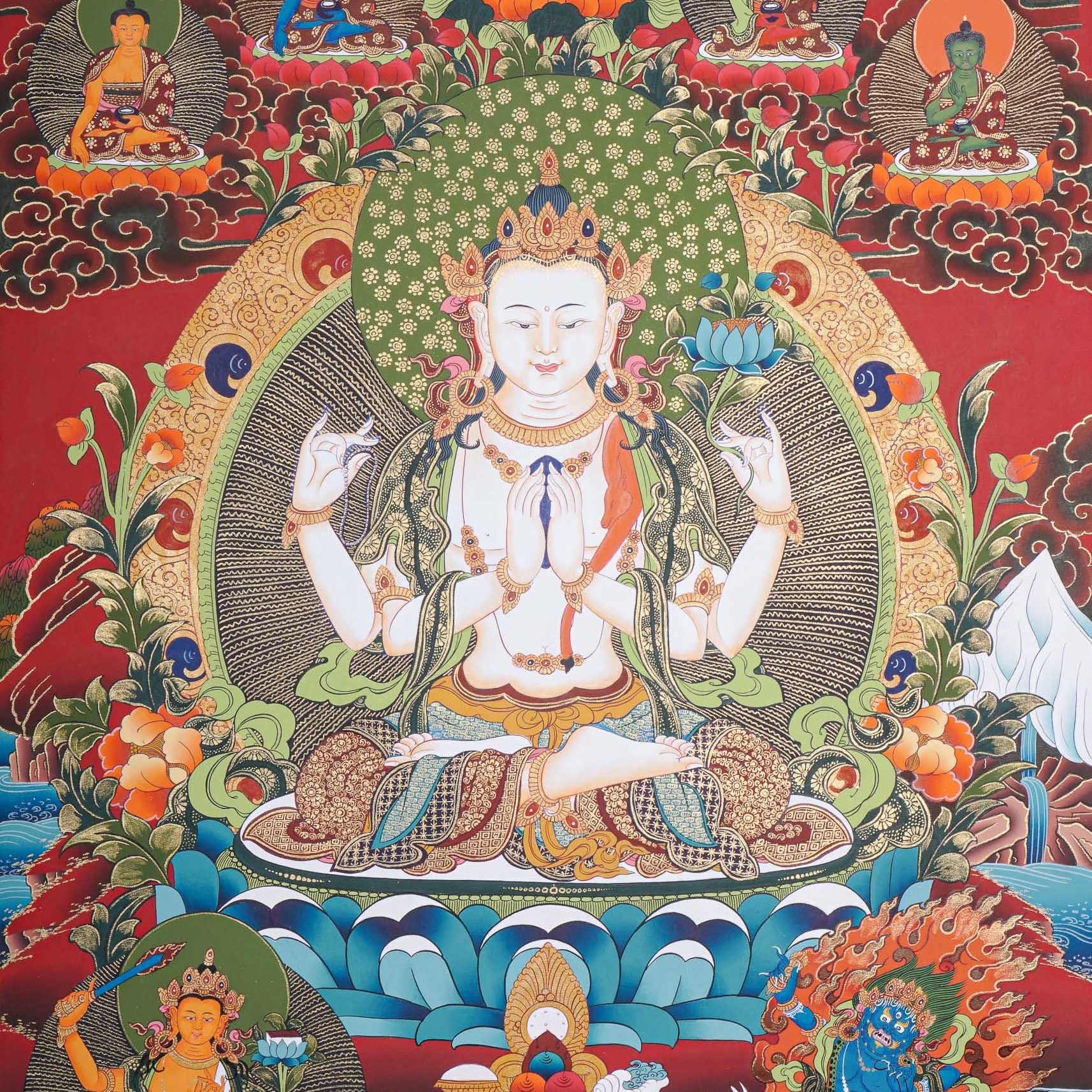 Chengresi Thangka Painting - Tibetan Art