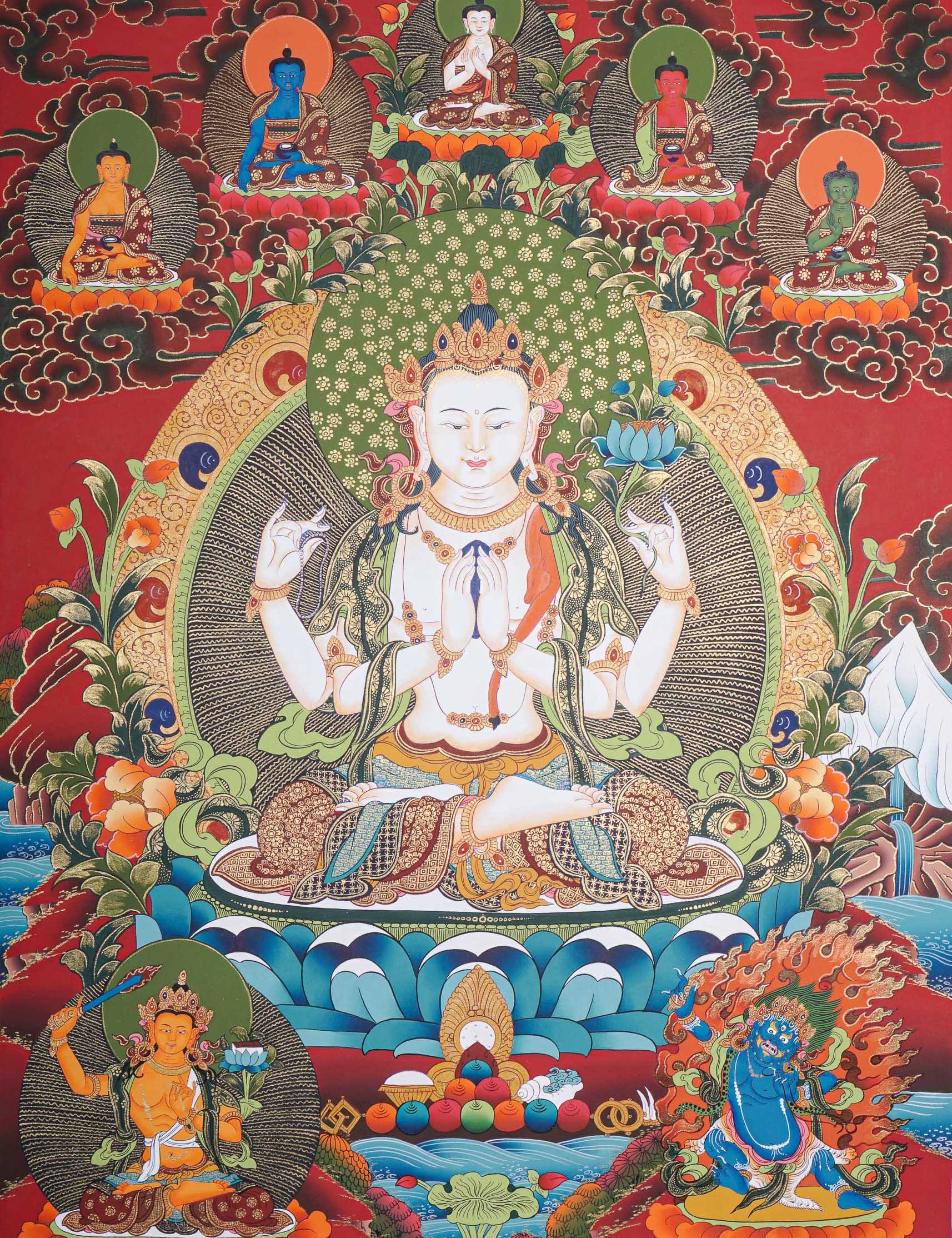 Chengresi Thangka Painting - Tibetan Art