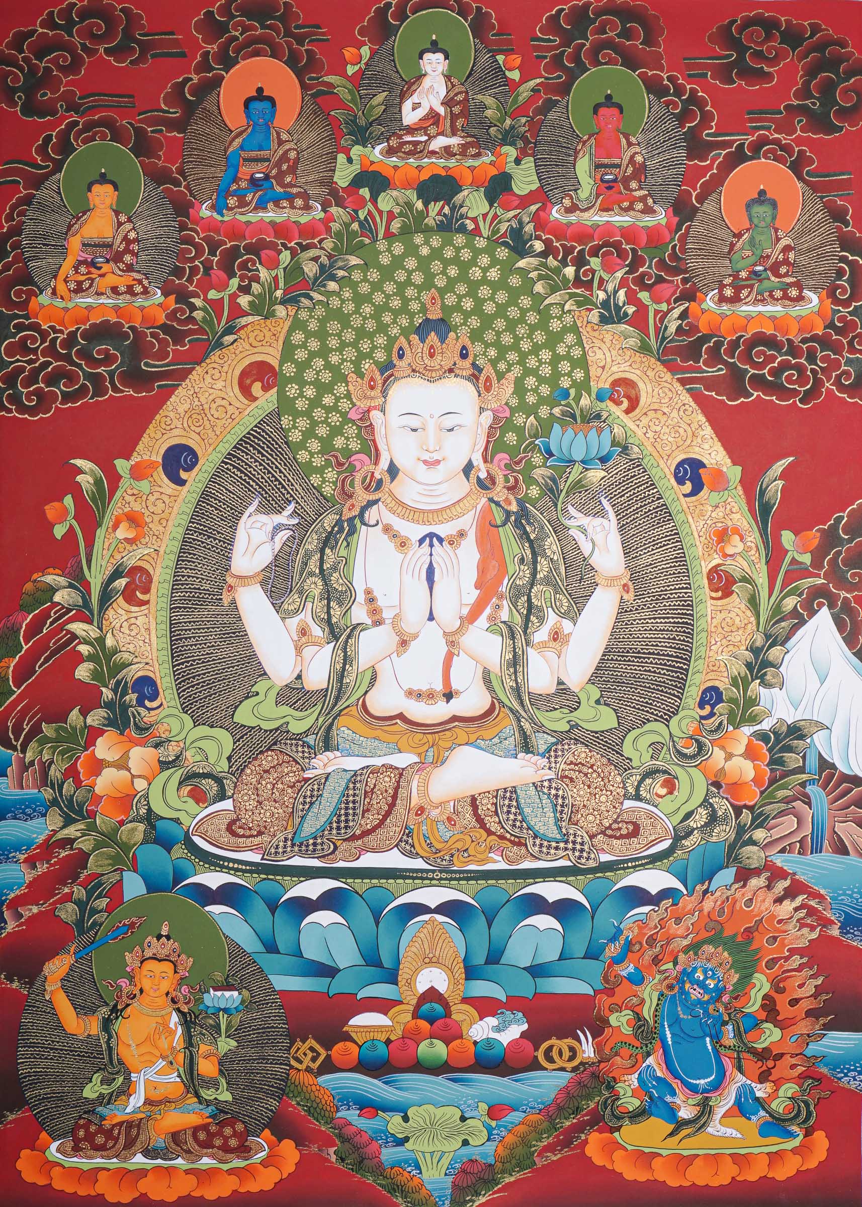 Chengresi Thangka Painting - Tibetan Art