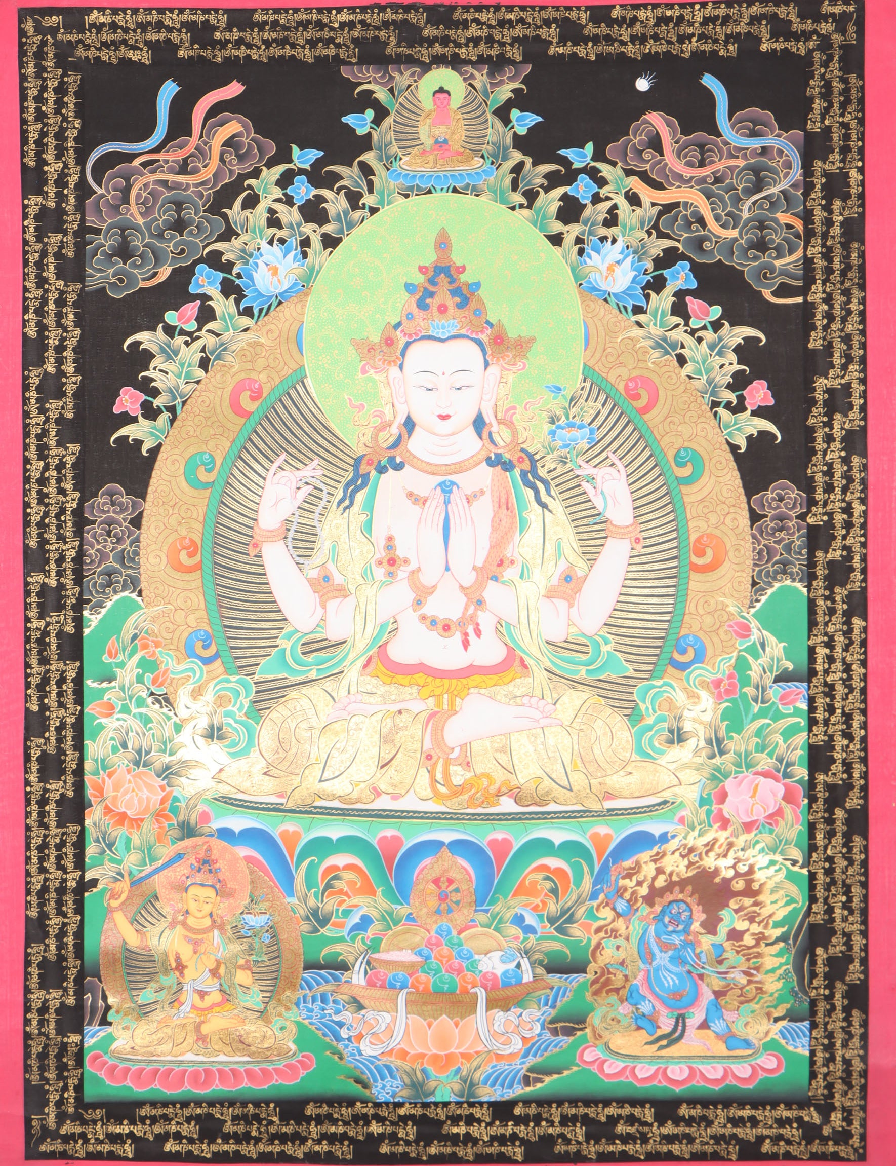 Chengresi Thangka for Wall decor.