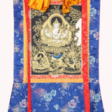 Chengresi Brocade Thangka Painting for wisdom and compassion.