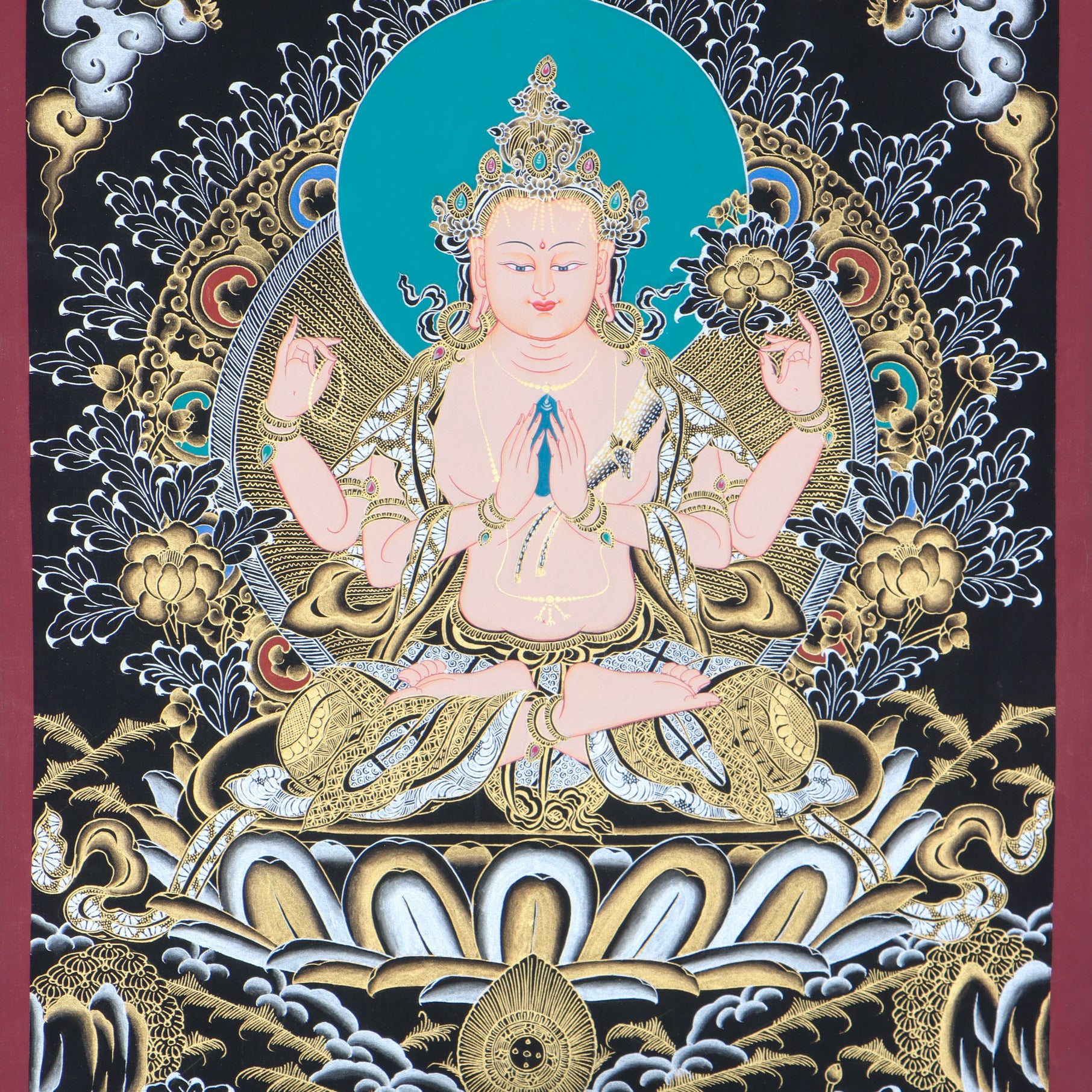  Chenrezig thangkas serve as objects of devotion and reverence.