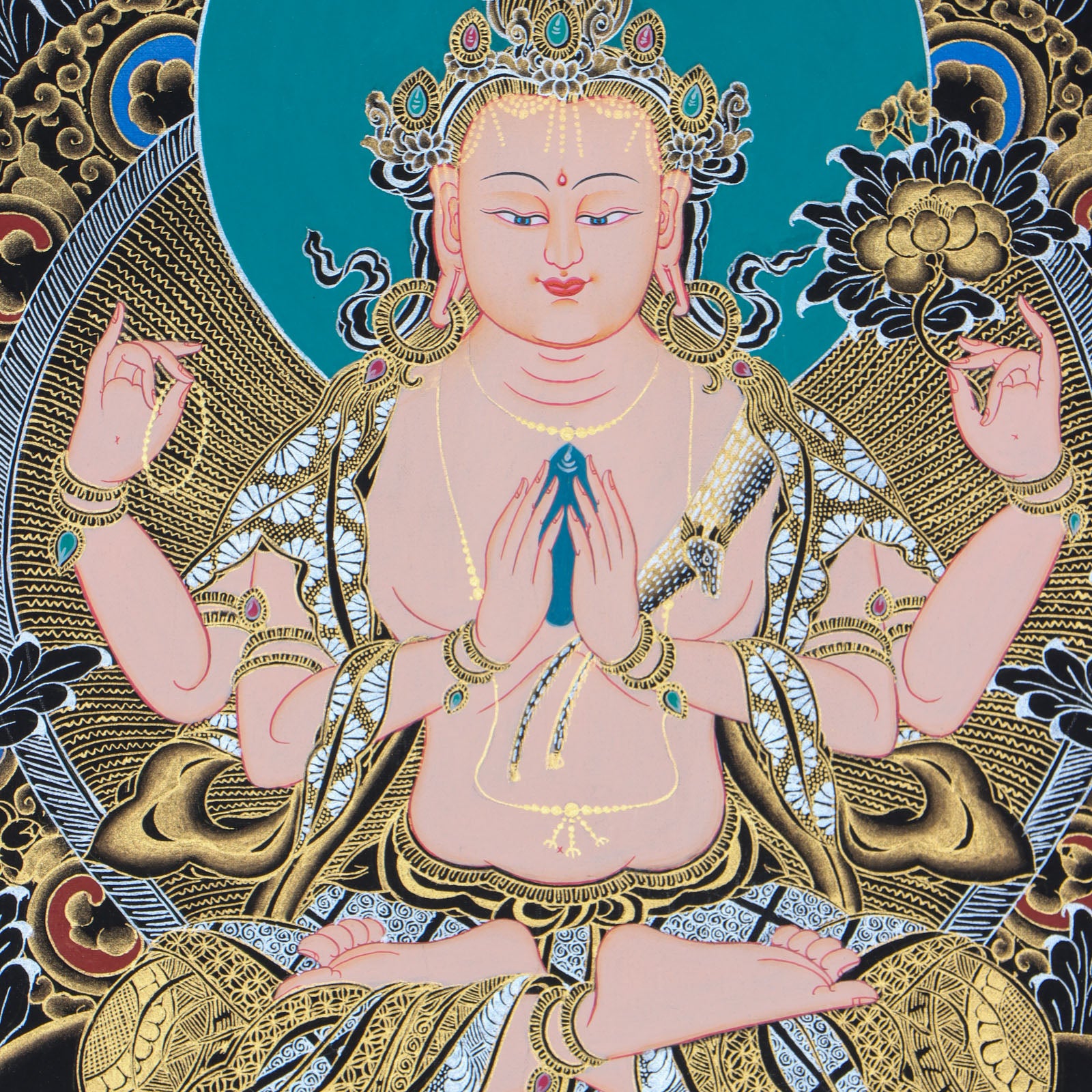  Chenrezig thangkas serve as objects of devotion and reverence.