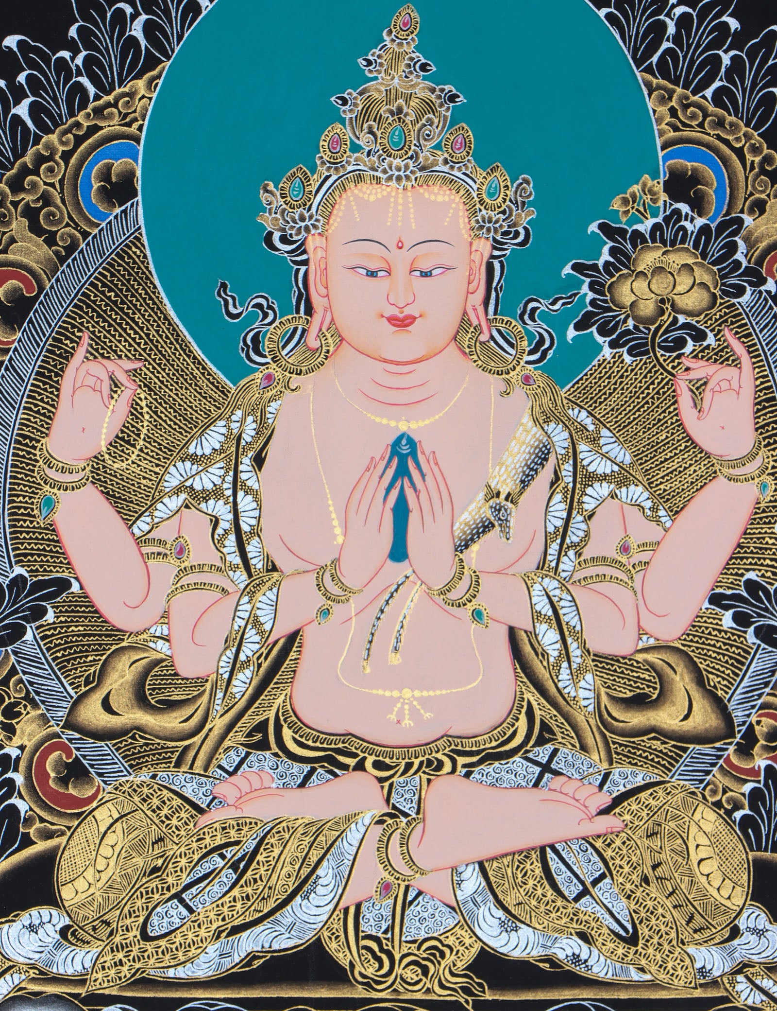  Chenrezig thangkas serve as objects of devotion and reverence.