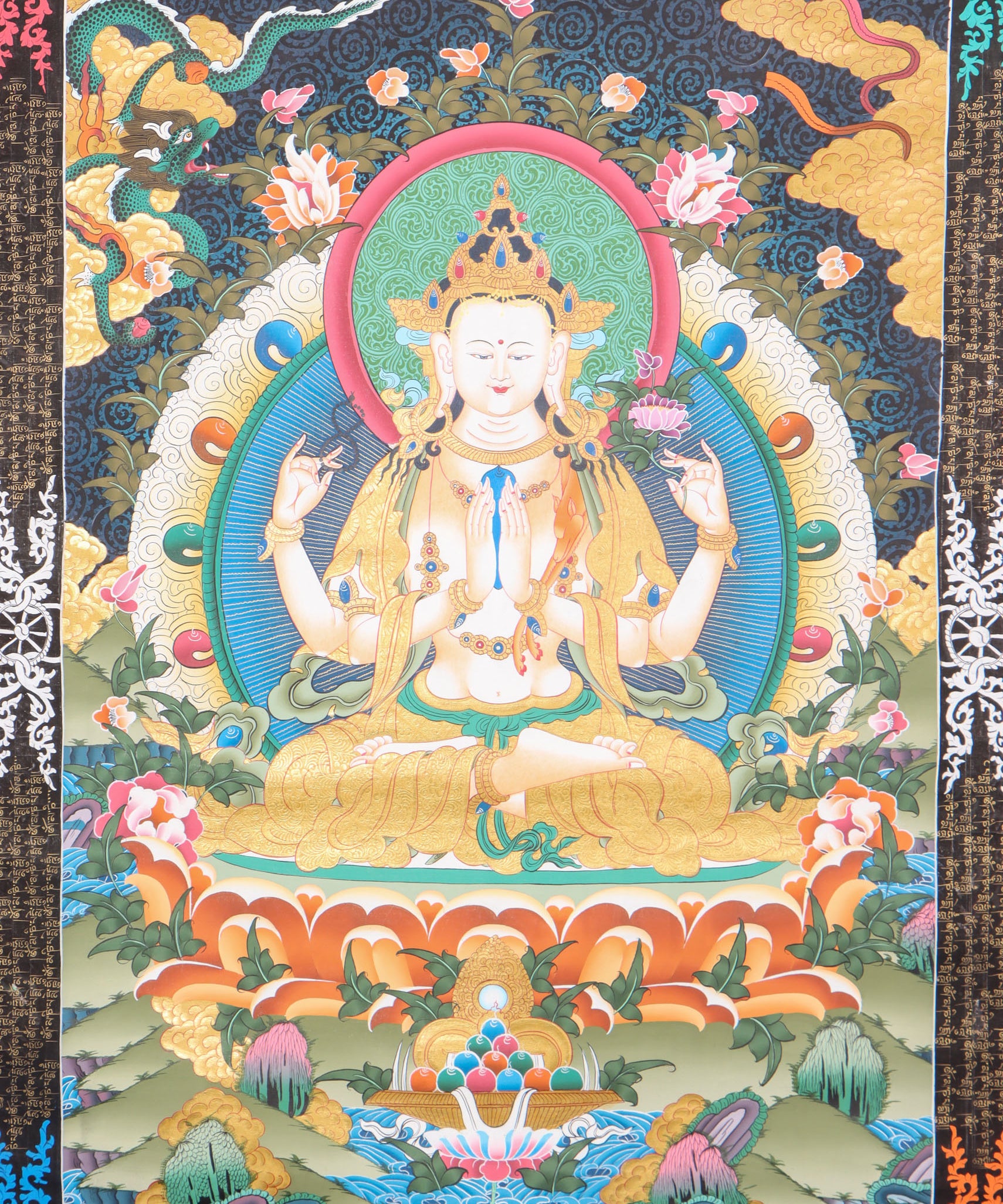 Chengresi Thangka for meditation.