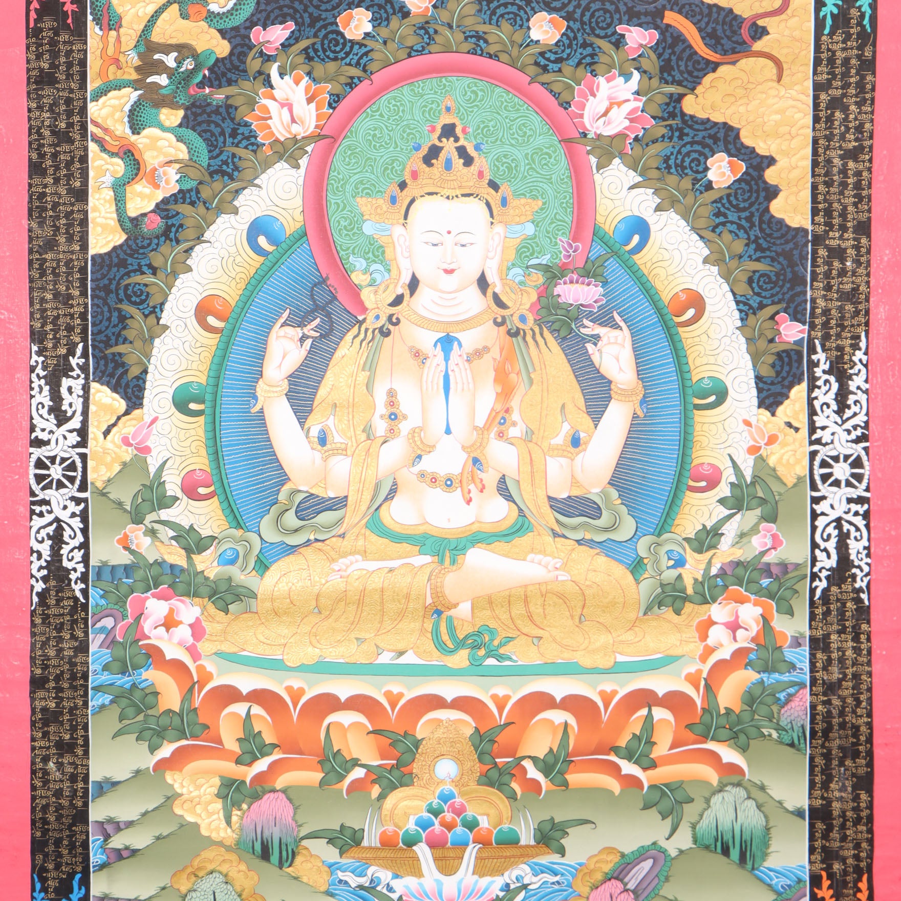 Chengresi Thangka for meditation.