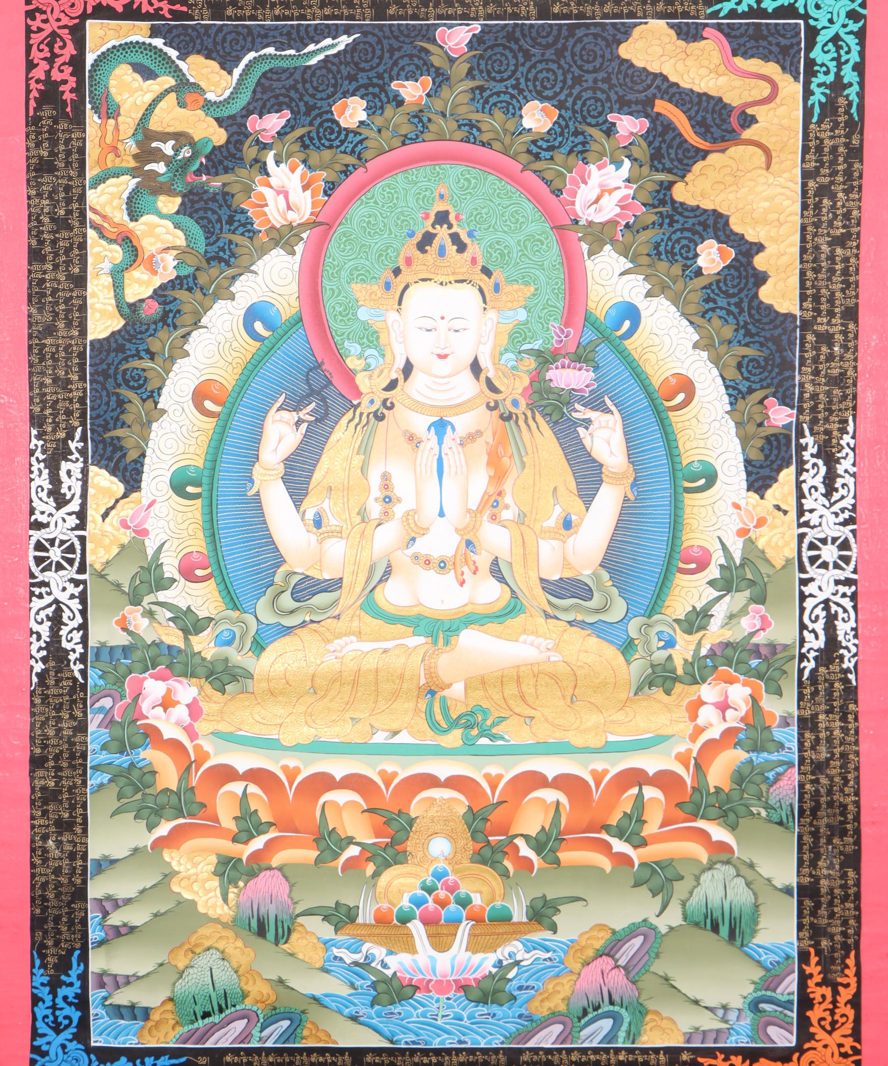 Chengresi Thangka for meditation.