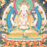 Chengresi Thangka for meditation.