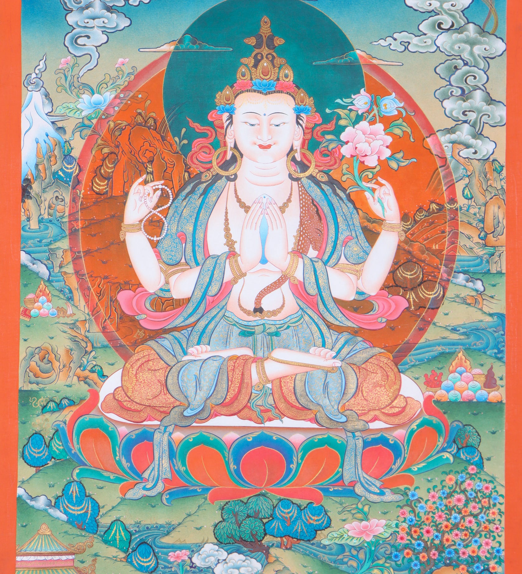 Chengresi Thangka Painting - Himalayas Shop