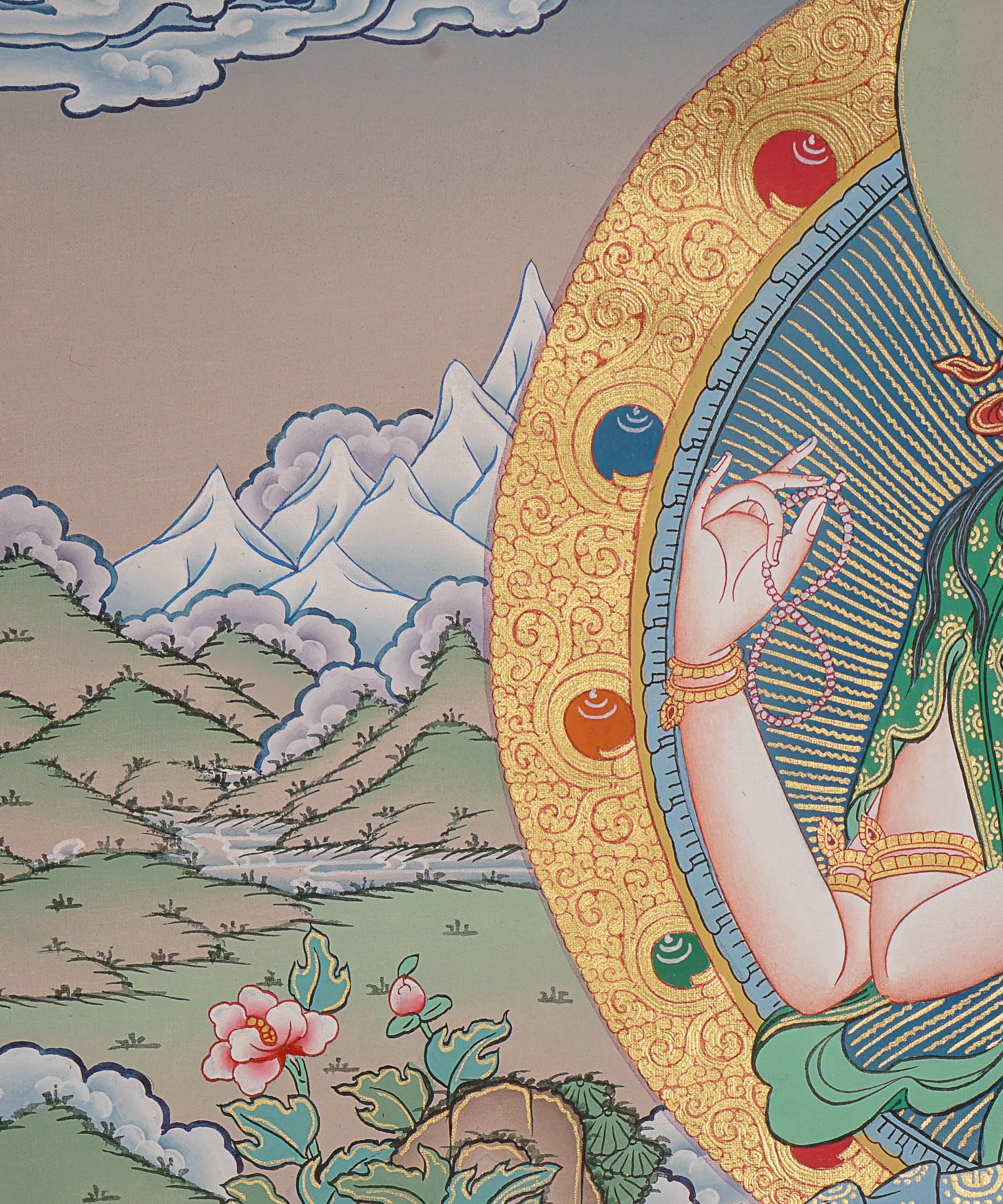 Chengresi Thangka Painting for prayer and meditation.