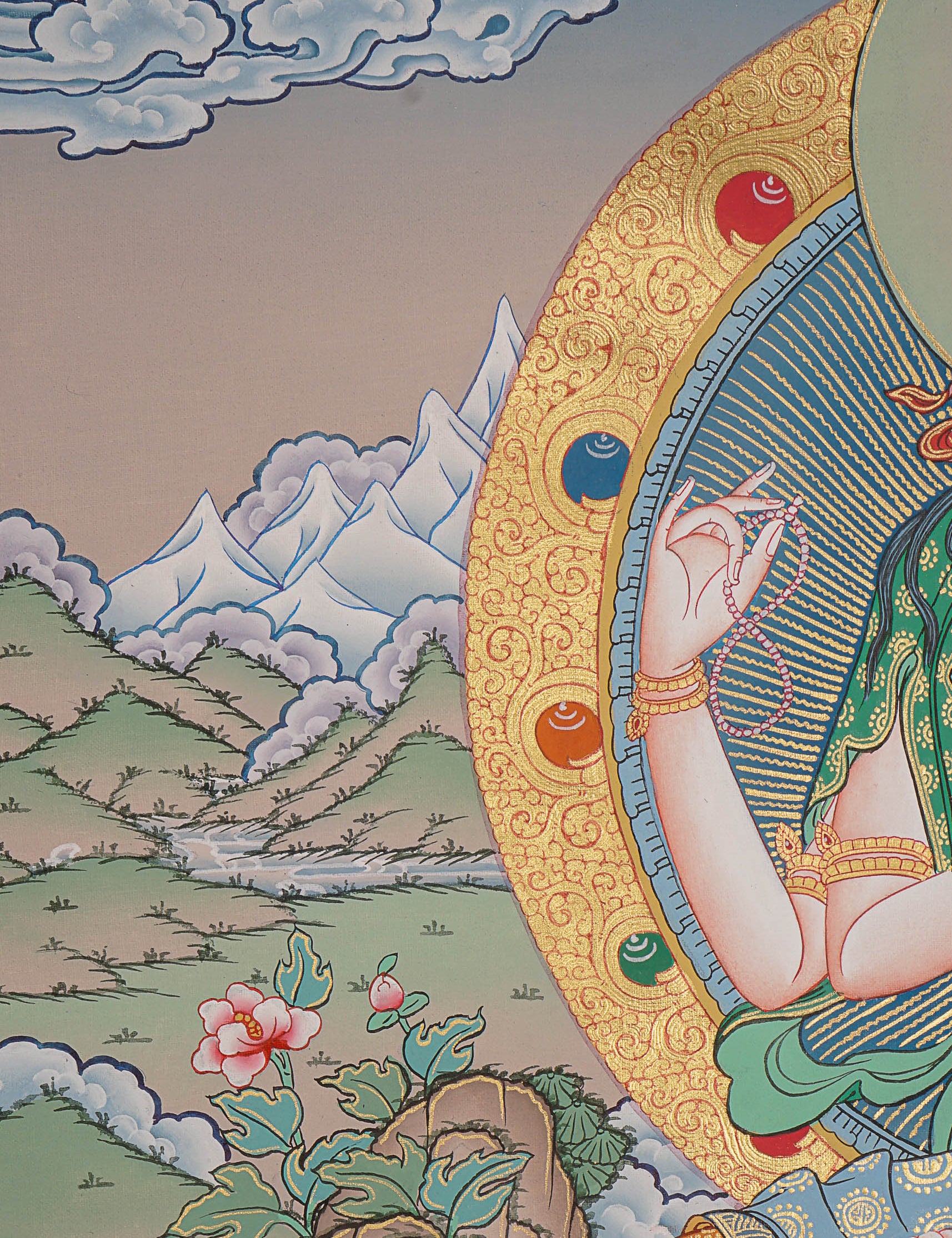 Chengresi Thangka Painting for prayer and meditation.