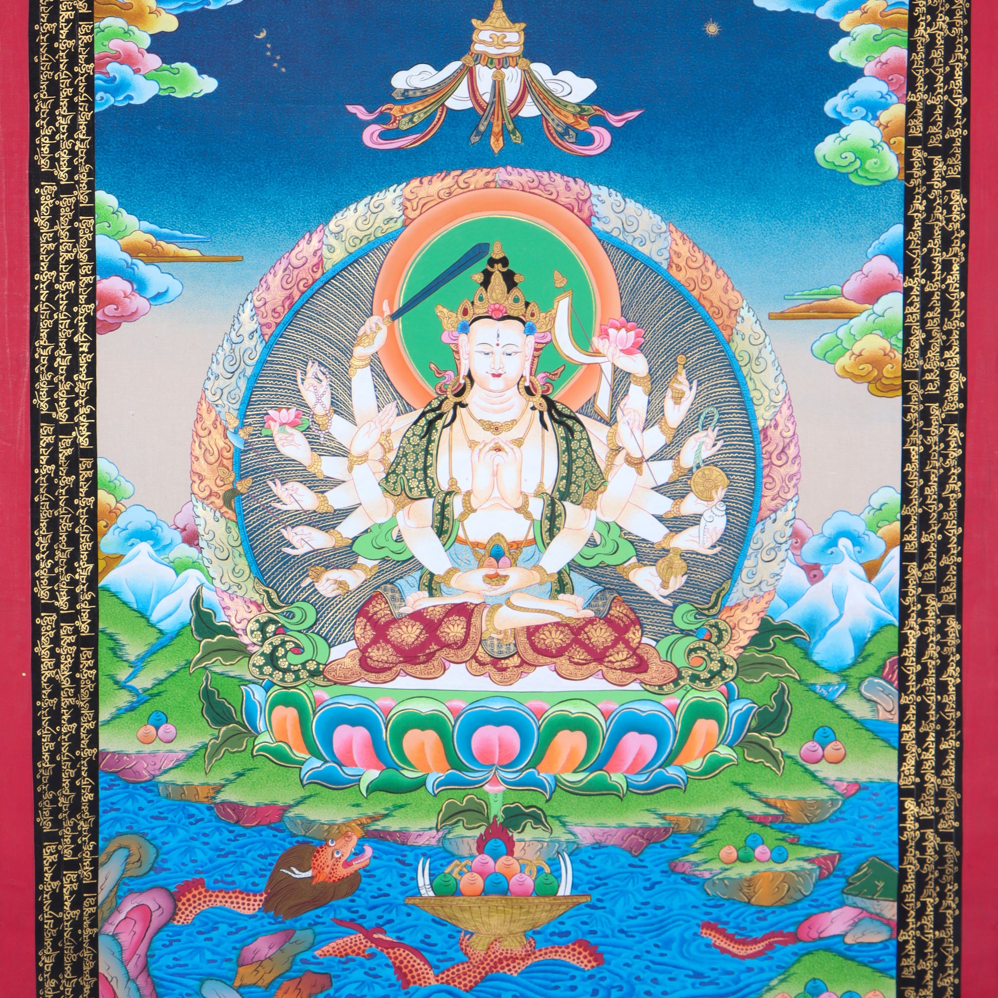 Chundi Thangka for wall decor and spirituality.