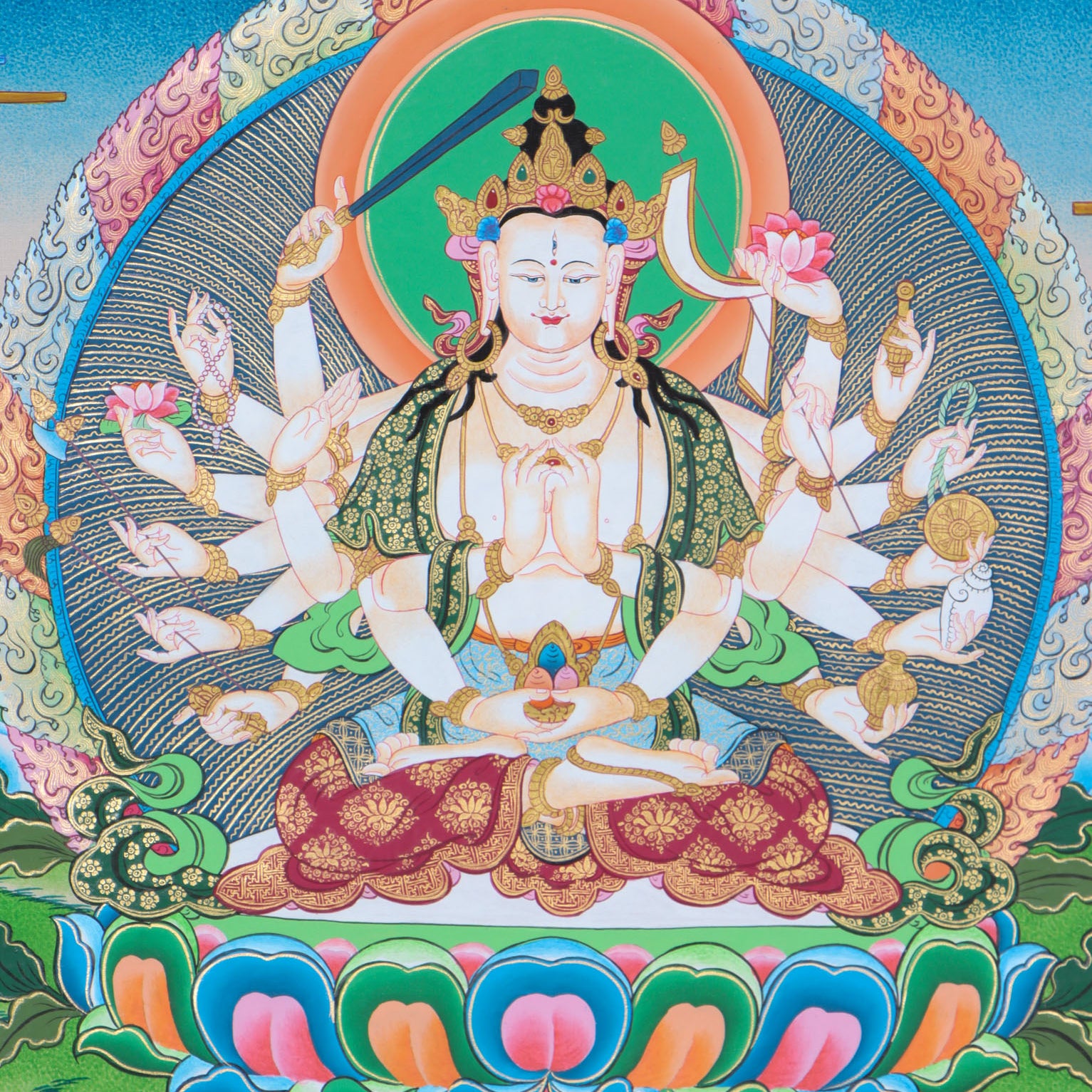 Chundi Thangka for wall decor and spirituality.