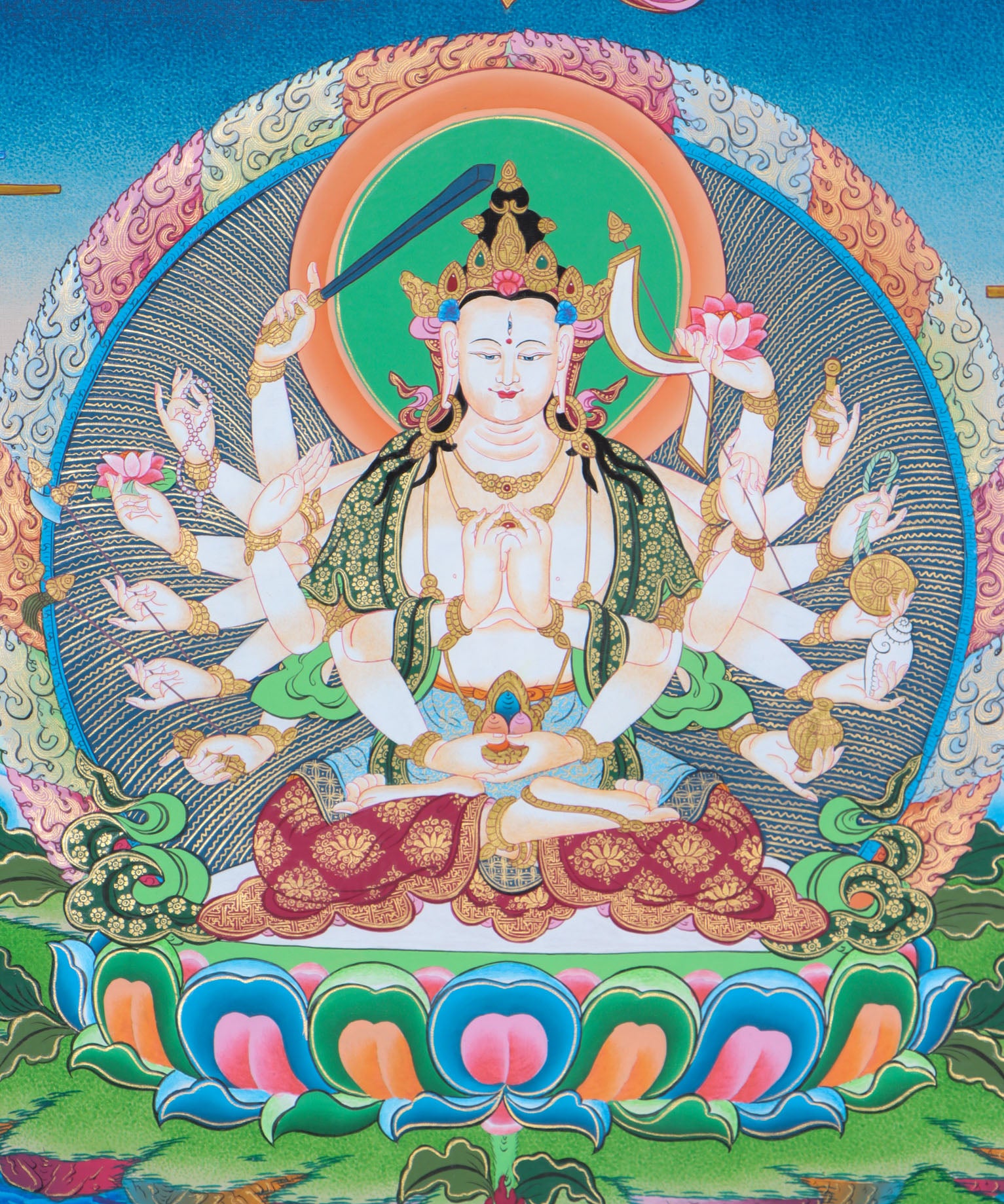 Chundi Thangka for wall decor and spirituality.