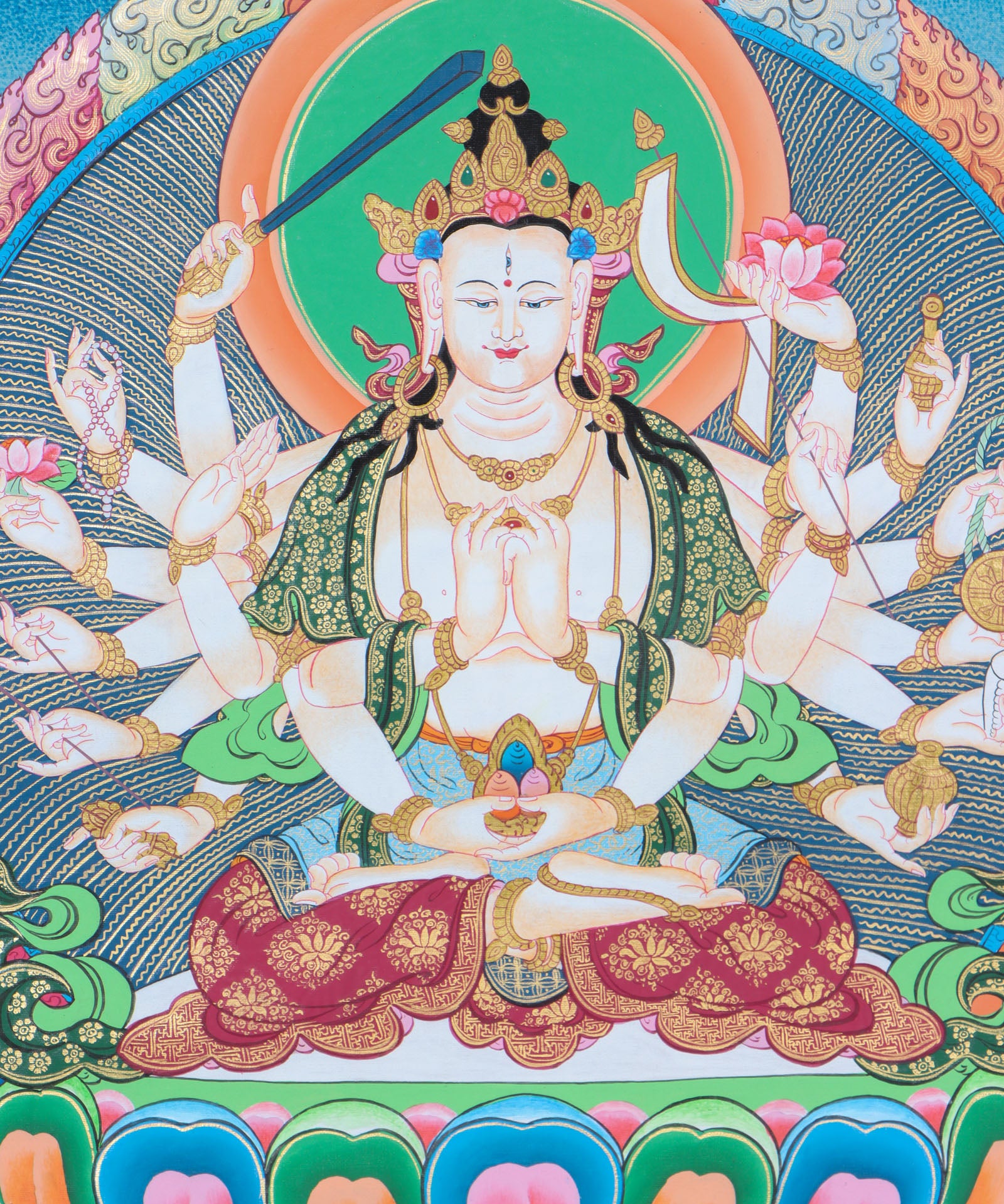 Chundi Thangka for wall decor and spirituality.