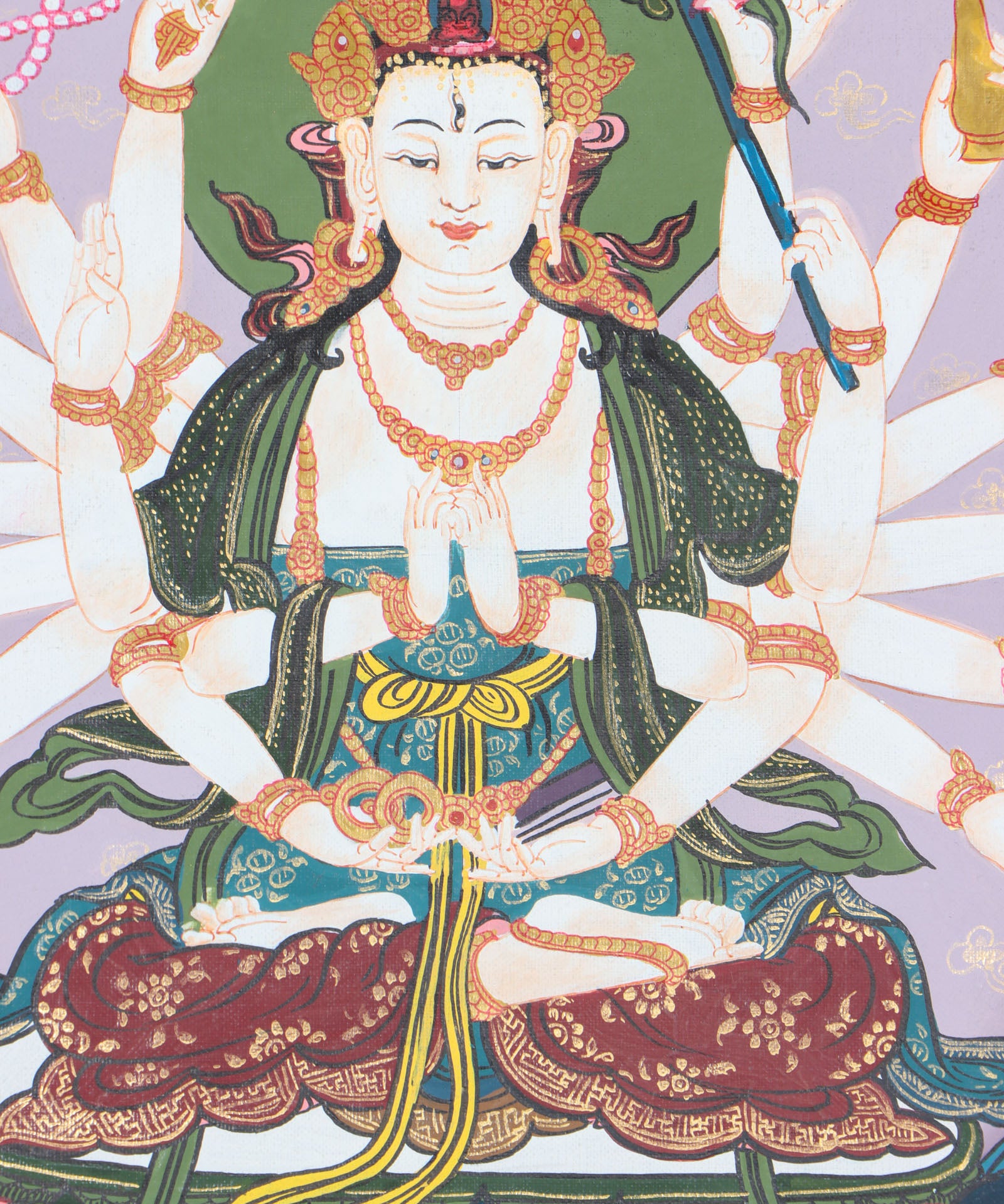 Maha cundi Thangka - Cundi is also known as Tsundri, a goddess of seventy million Buddhas.