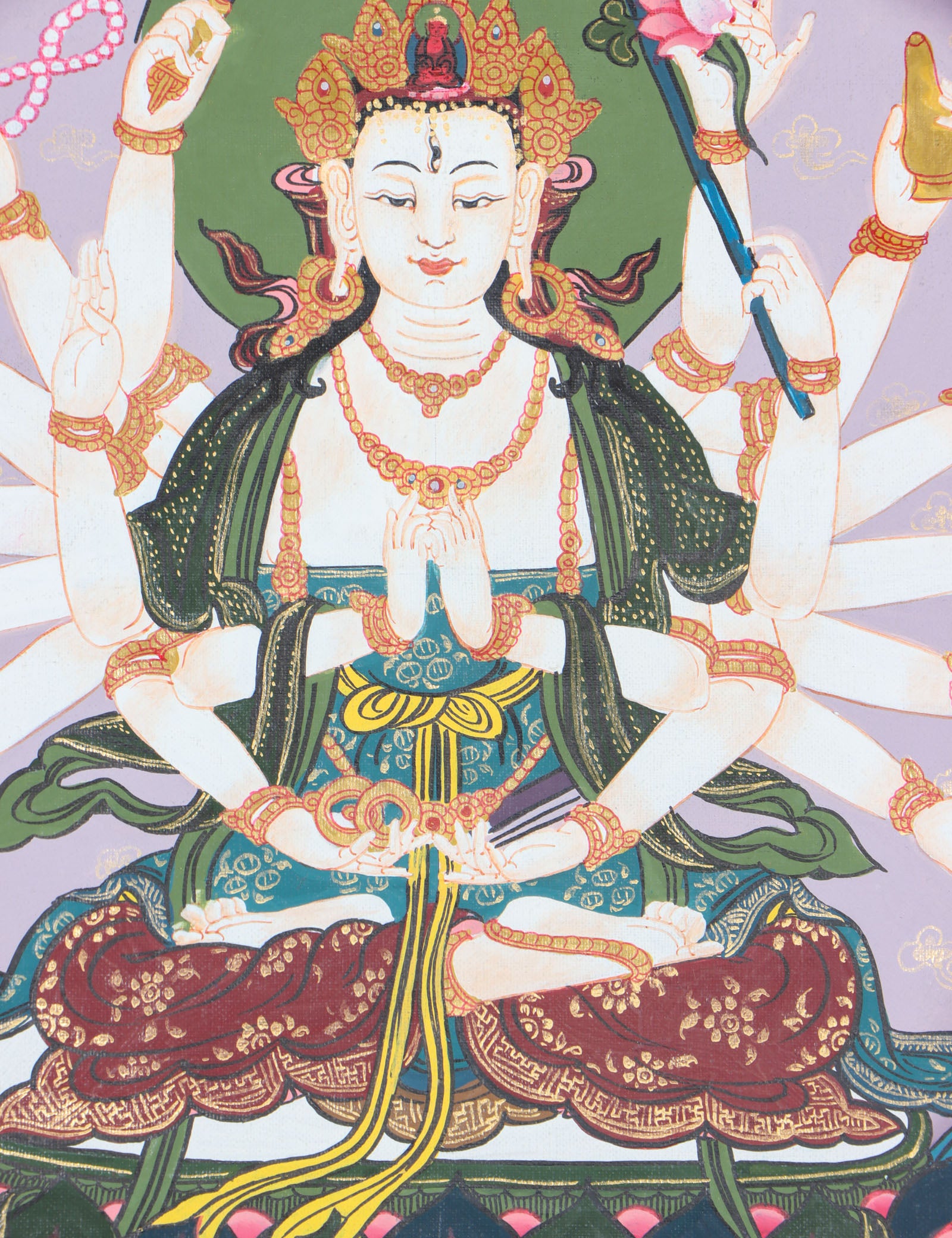 Maha cundi Thangka - Cundi is also known as Tsundri, a goddess of seventy million Buddhas.