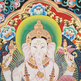 Ganesh Thangka - Handpainted Art