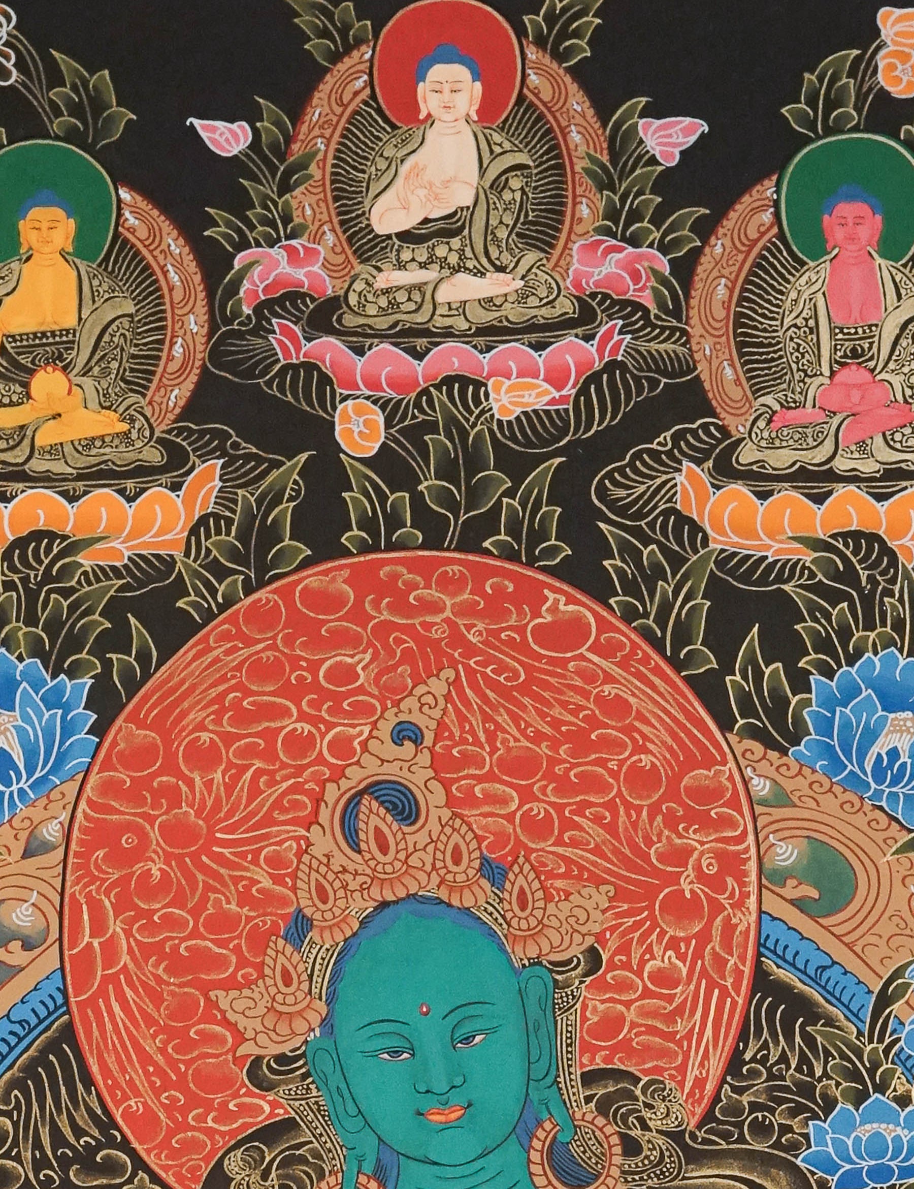 Green Tara Thangka - Female Deity Painting