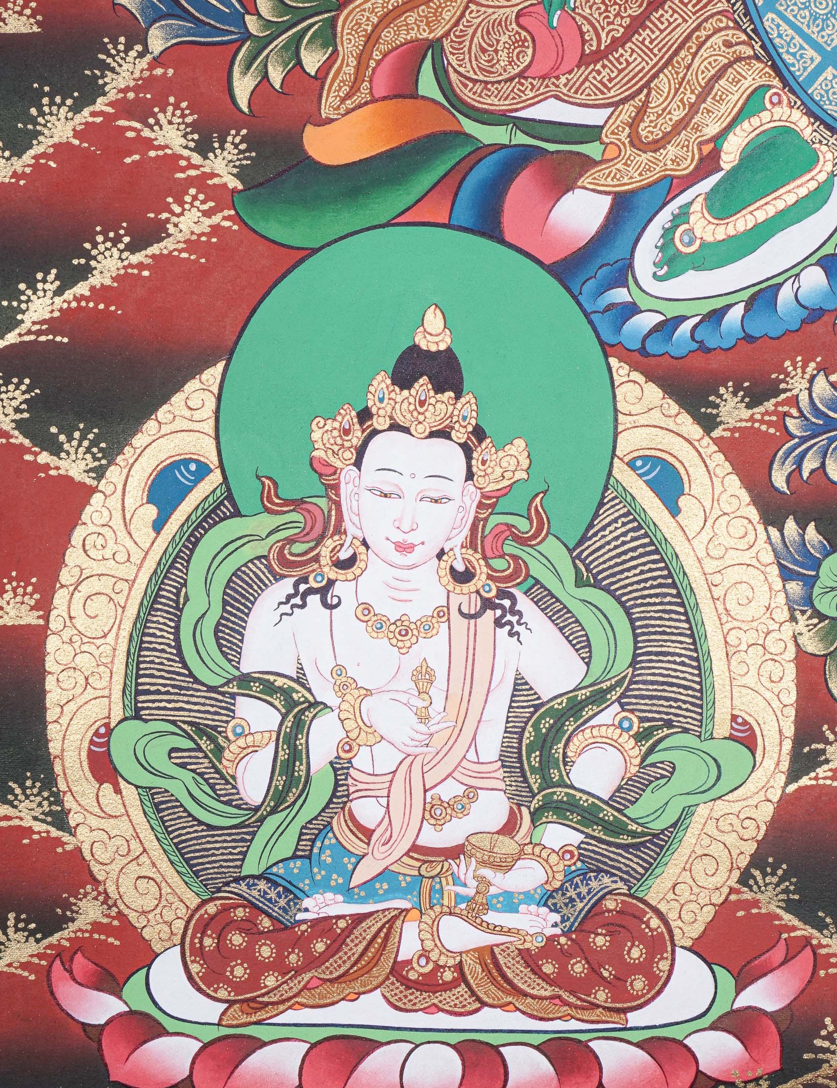 Green Tara Thangka - Handpainted art