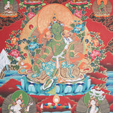 Green Tara Thangka Painting for prayer and meditation.