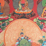 Green Tara Thangka Painting for prayer and meditation.