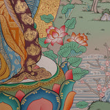 Guru Rinpoche Thangka Painting for prayer and meditation.