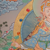 Guru Rinpoche Thangka Painting for prayer and meditation.