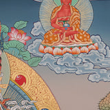 Guru Rinpoche Thangka Painting for prayer and meditation.