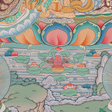 Guru Rinpoche Thangka Painting for prayer and meditation.