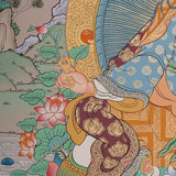 Guru Rinpoche Thangka Painting for prayer and meditation.