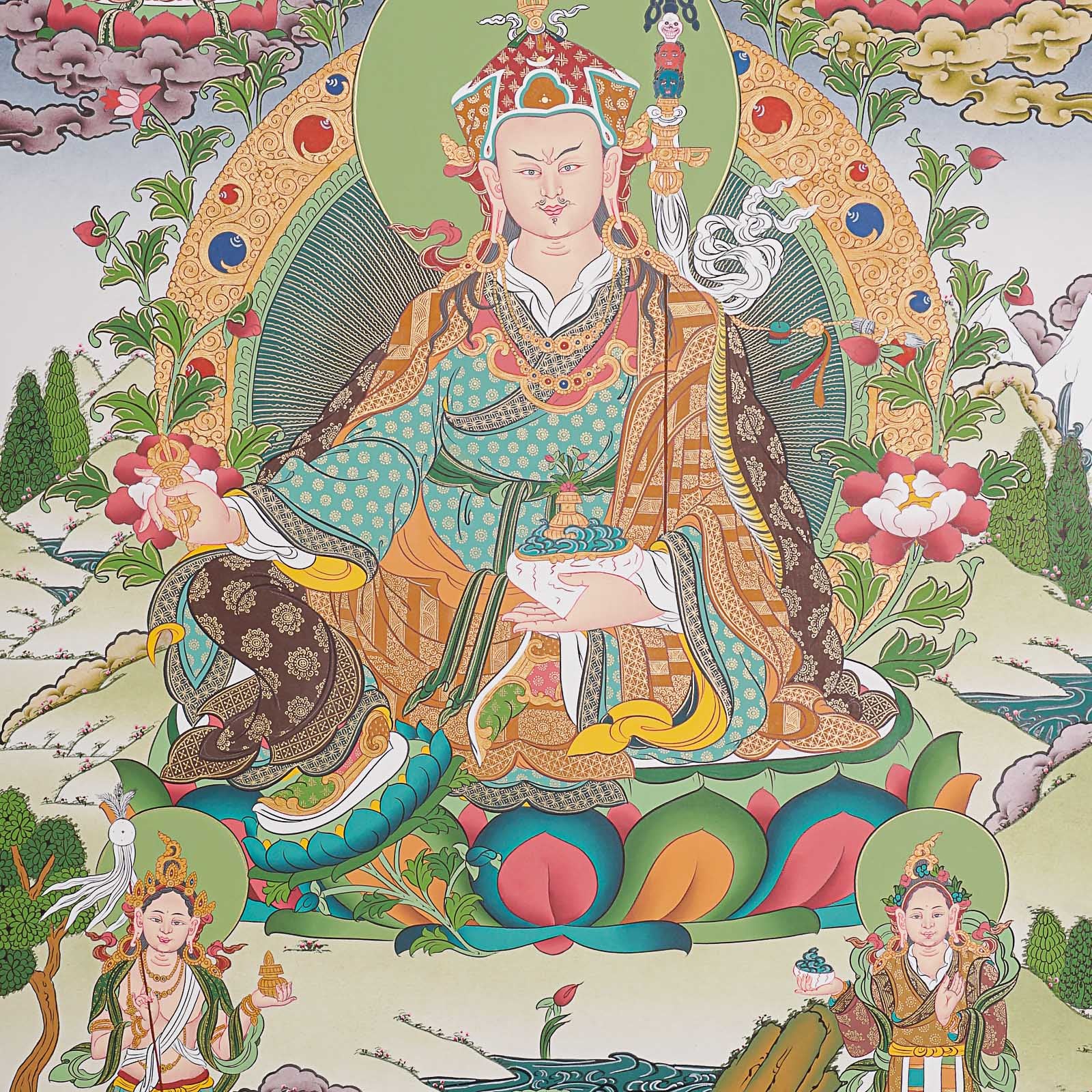 Guru Rinpoche Thangka - Authentic Tibetan Painting