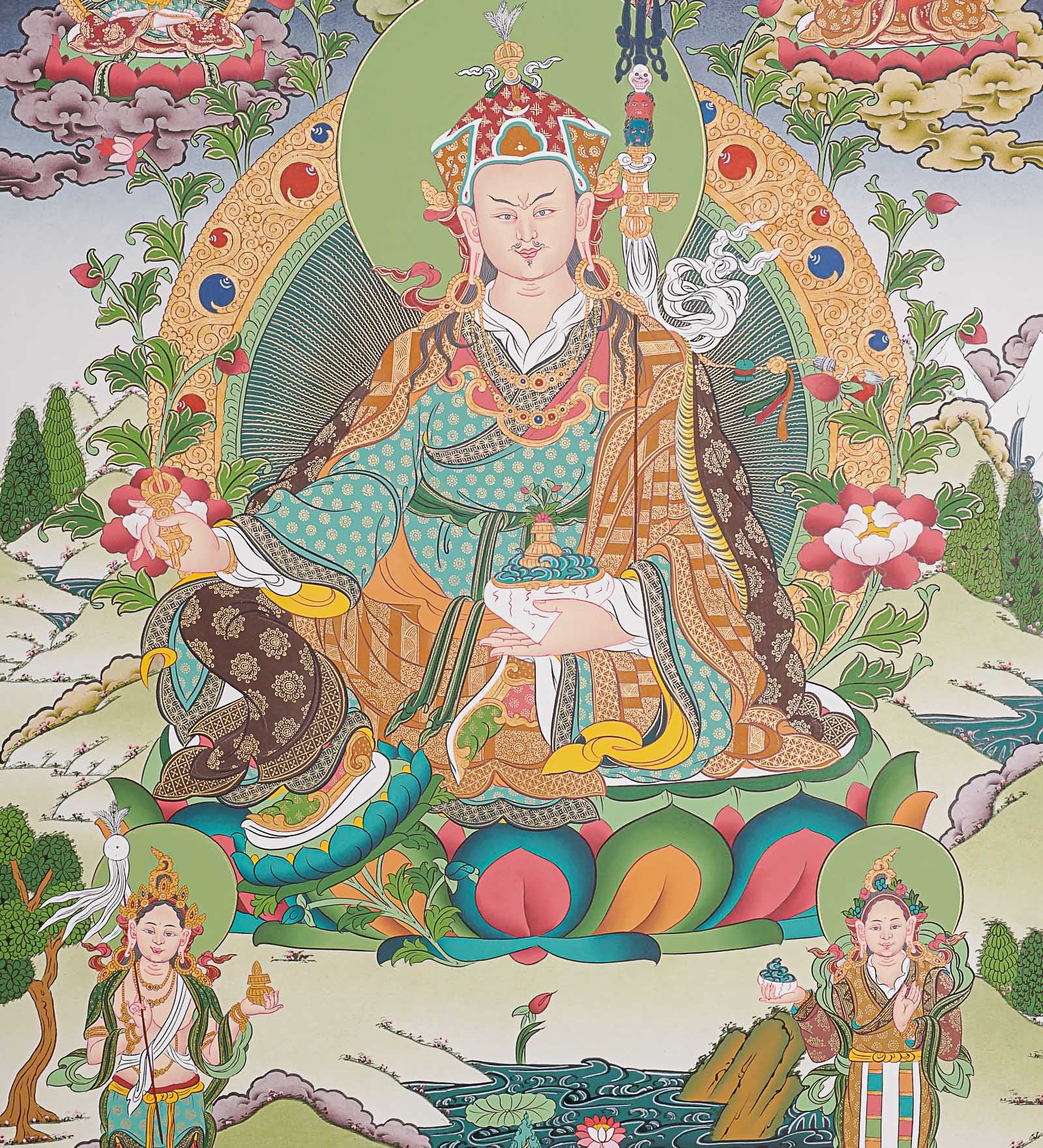 Guru Rinpoche Thangka - Authentic Tibetan Painting