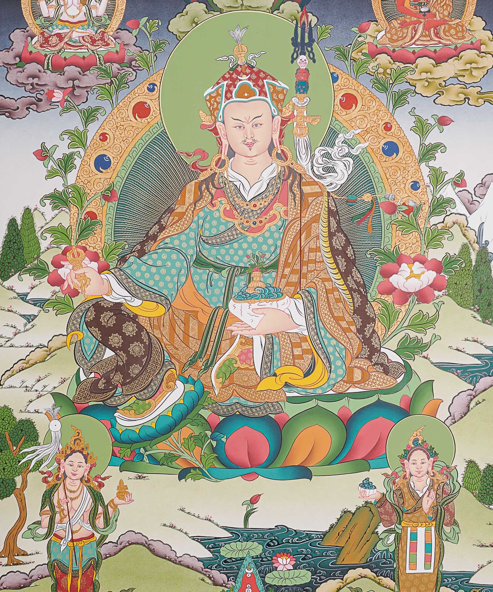 Guru Rinpoche Thangka - Authentic Tibetan Painting