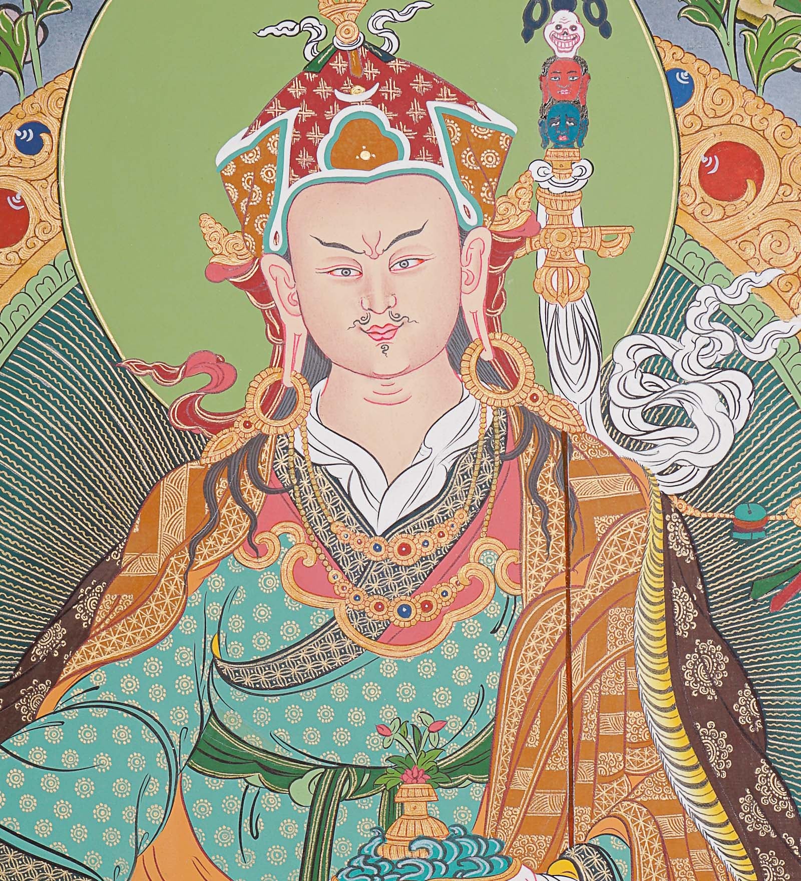 Guru Rinpoche Thangka - Authentic Tibetan Painting