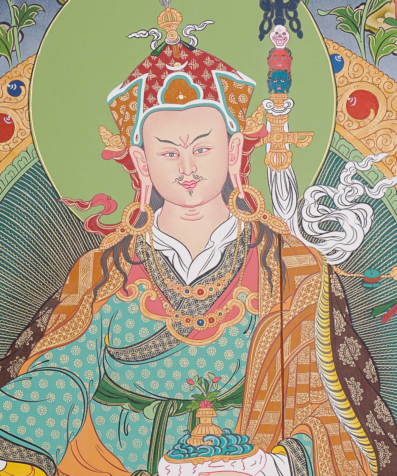 Guru Rinpoche Thangka - Authentic Tibetan Painting