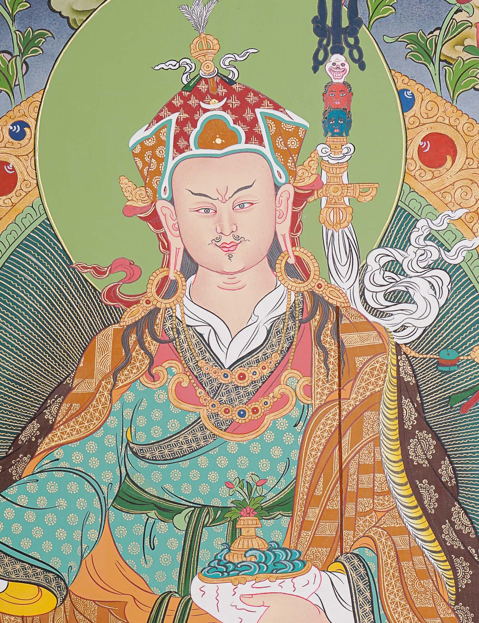 Guru Rinpoche Thangka - Authentic Tibetan Painting