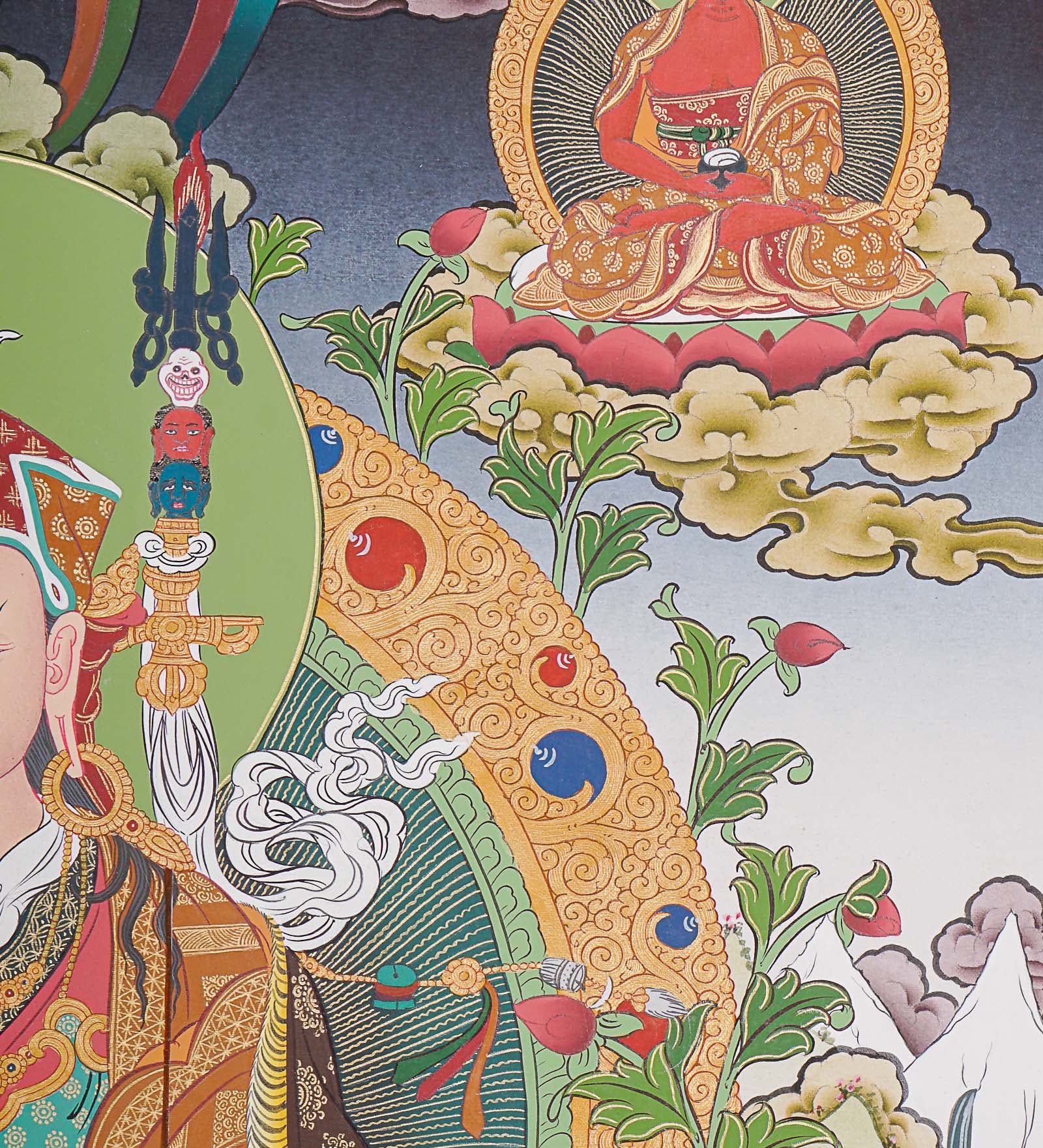 Guru Rinpoche Thangka - Authentic Tibetan Painting