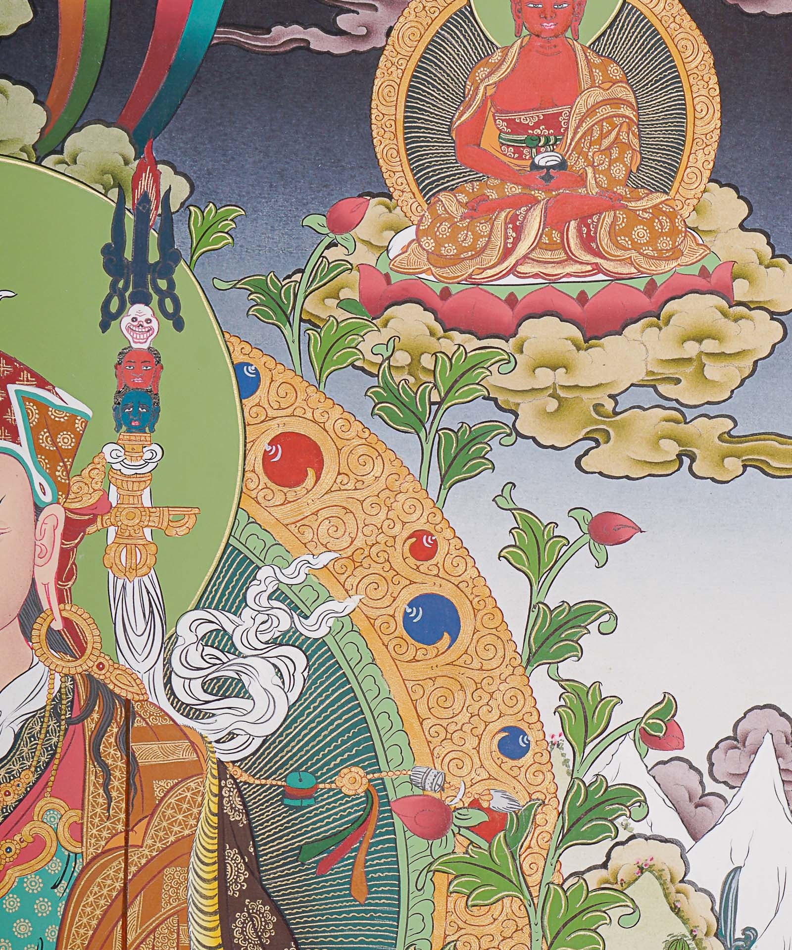 Guru Rinpoche Thangka - Authentic Tibetan Painting