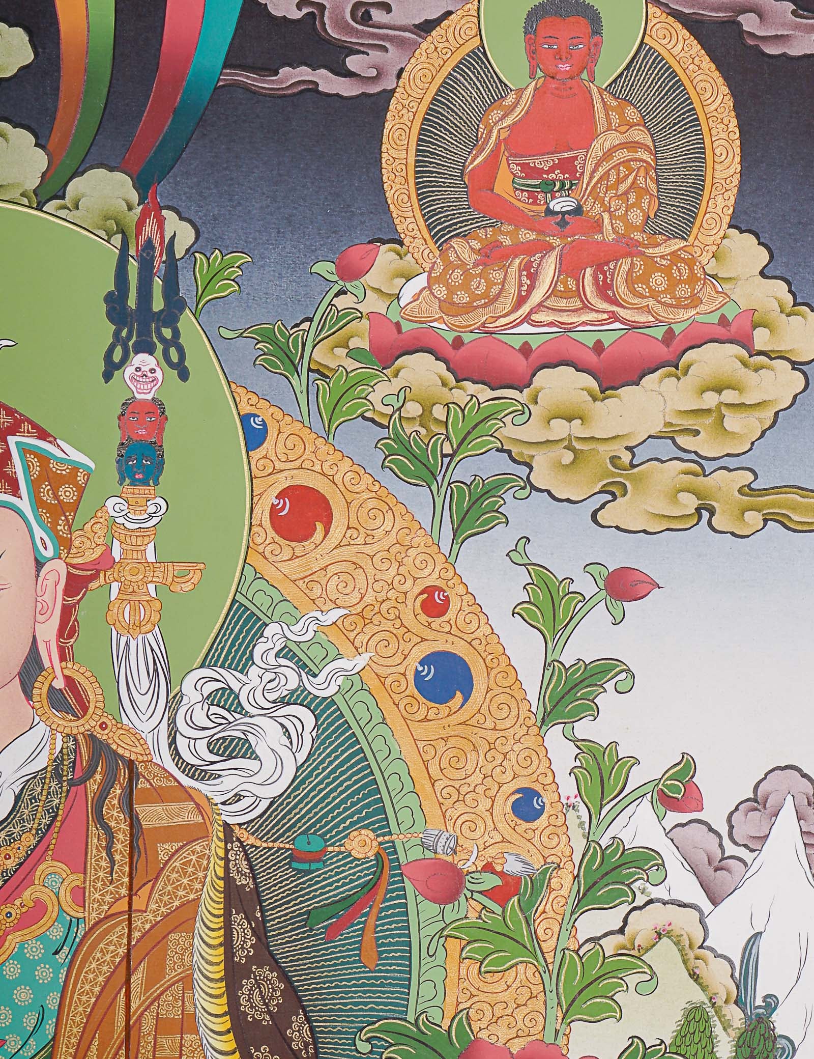 Guru Rinpoche Thangka - Authentic Tibetan Painting