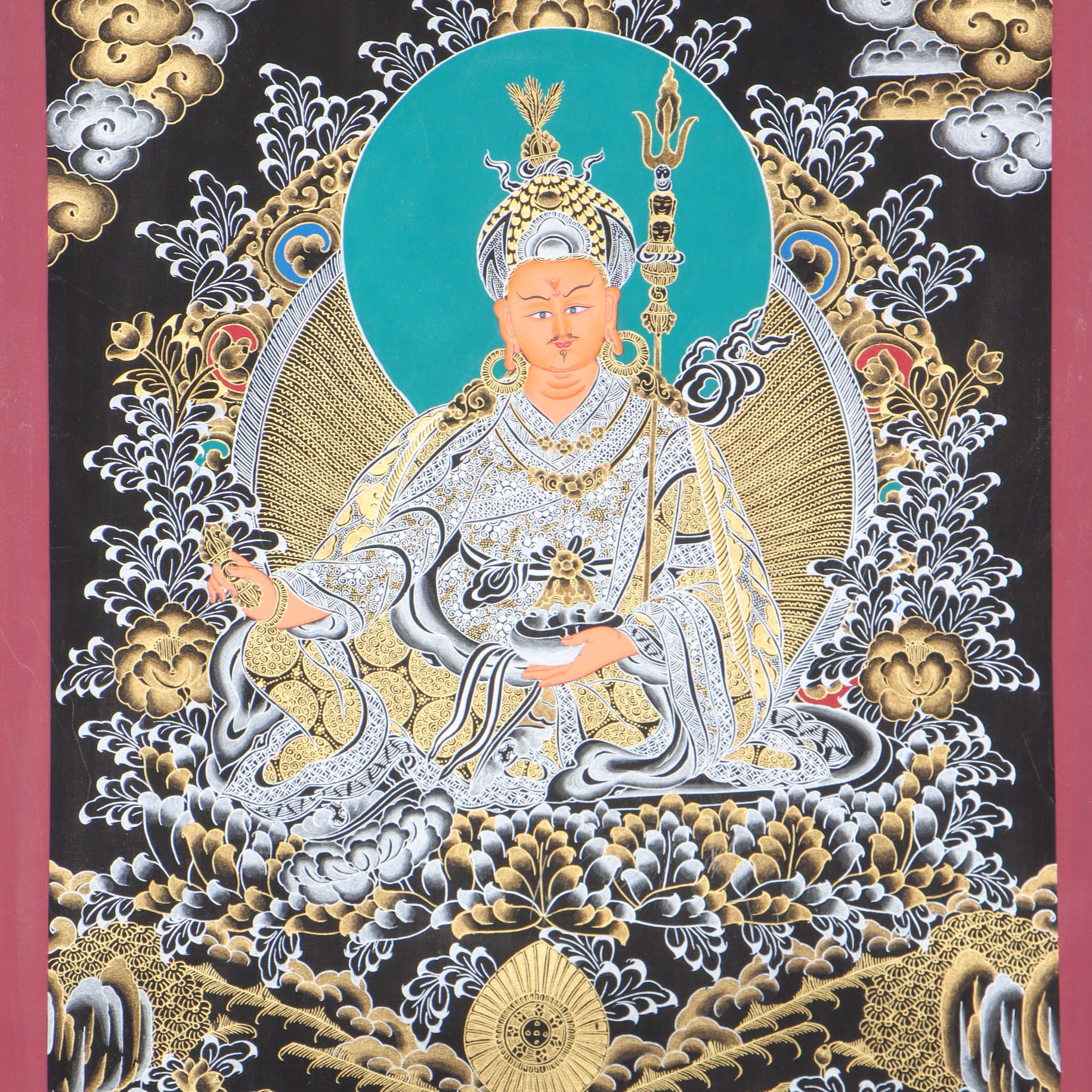 Guru Rinpoche thangka for spiritual practice. 